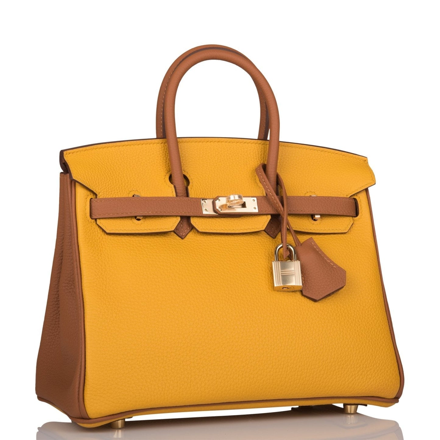 Hermes Birkin 25 Jaune Ambre Special Order with Gold Togo Permabrass Hardware