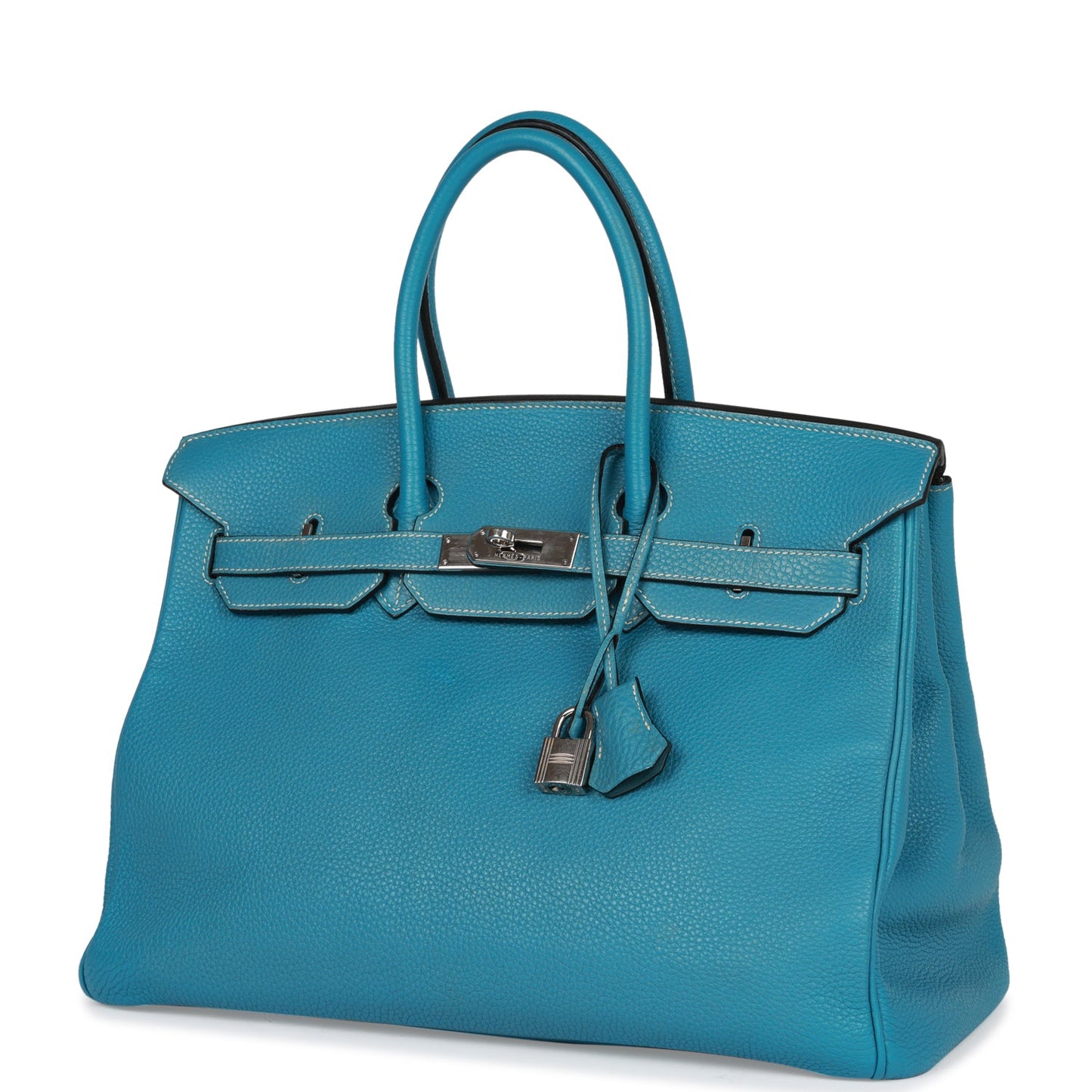 Hermes Birkin 35 Blue Jean Togo Palladium Hardware