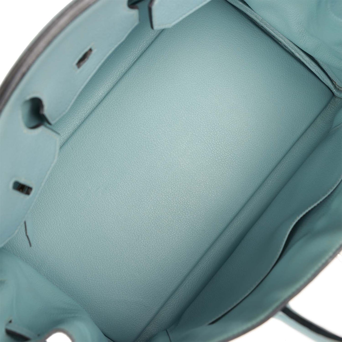 Hermes Birkin 35 Toile H and Ciel Clemence Palladium Hardware