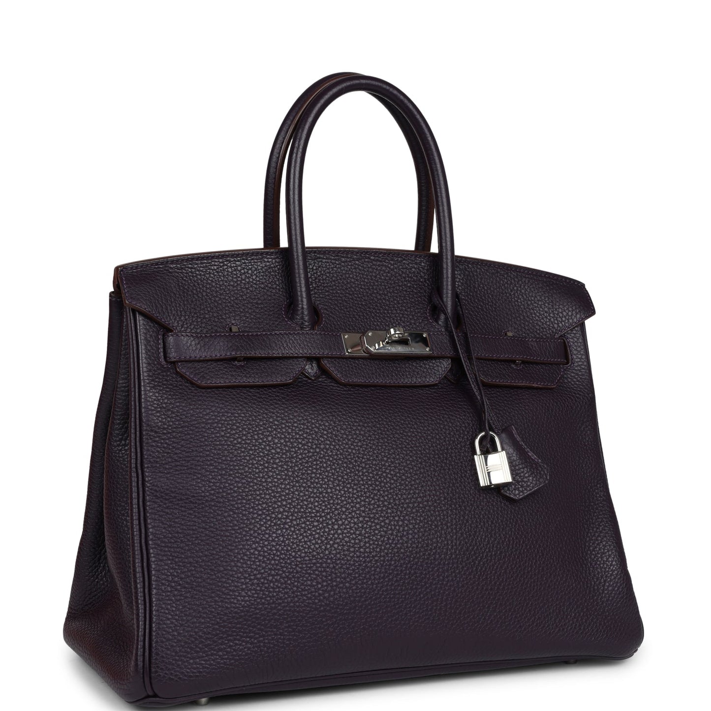 Hermes Birkin 35 Raisin Clemence Palladium Hardware