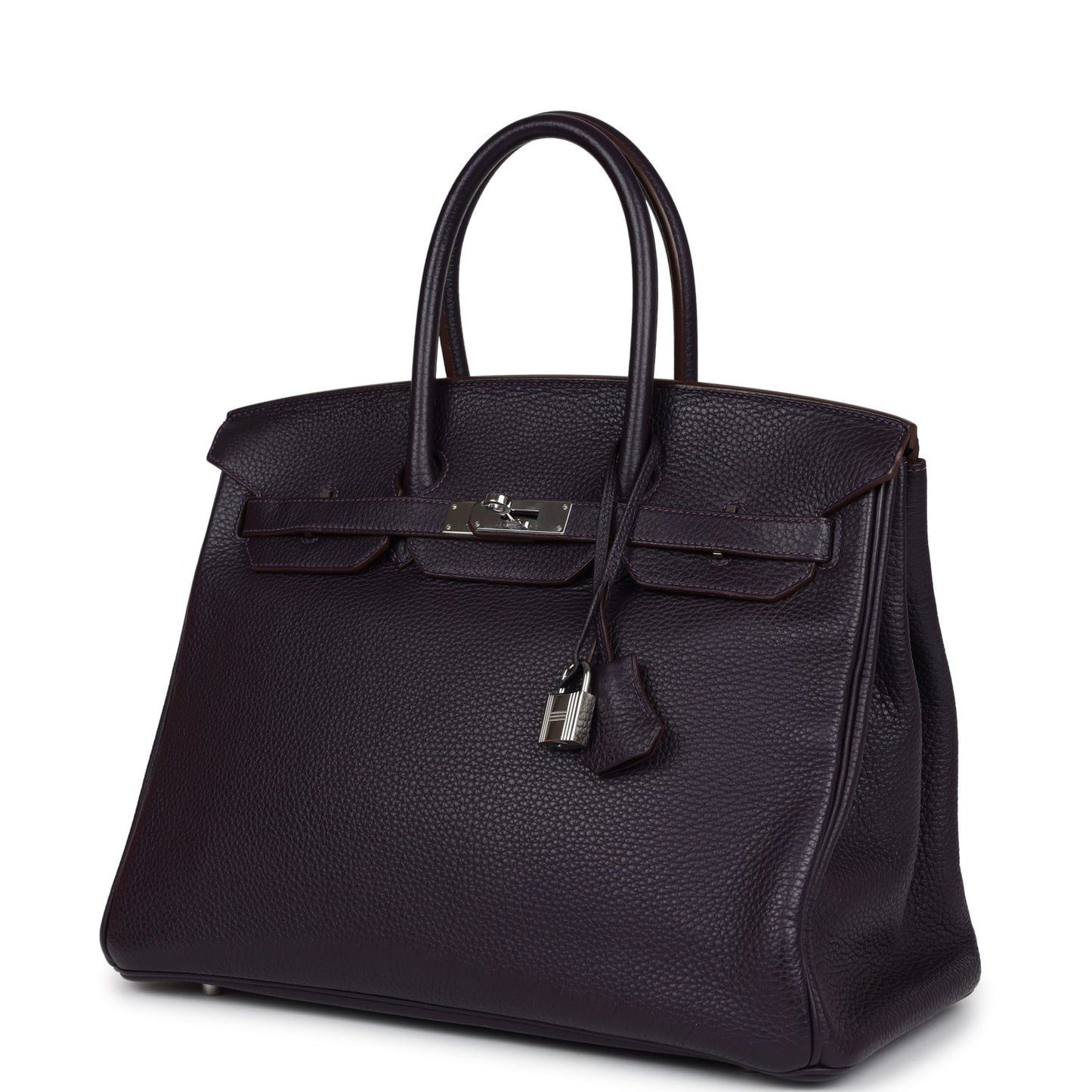 Hermes Birkin 35 Raisin Clemence Palladium Hardware