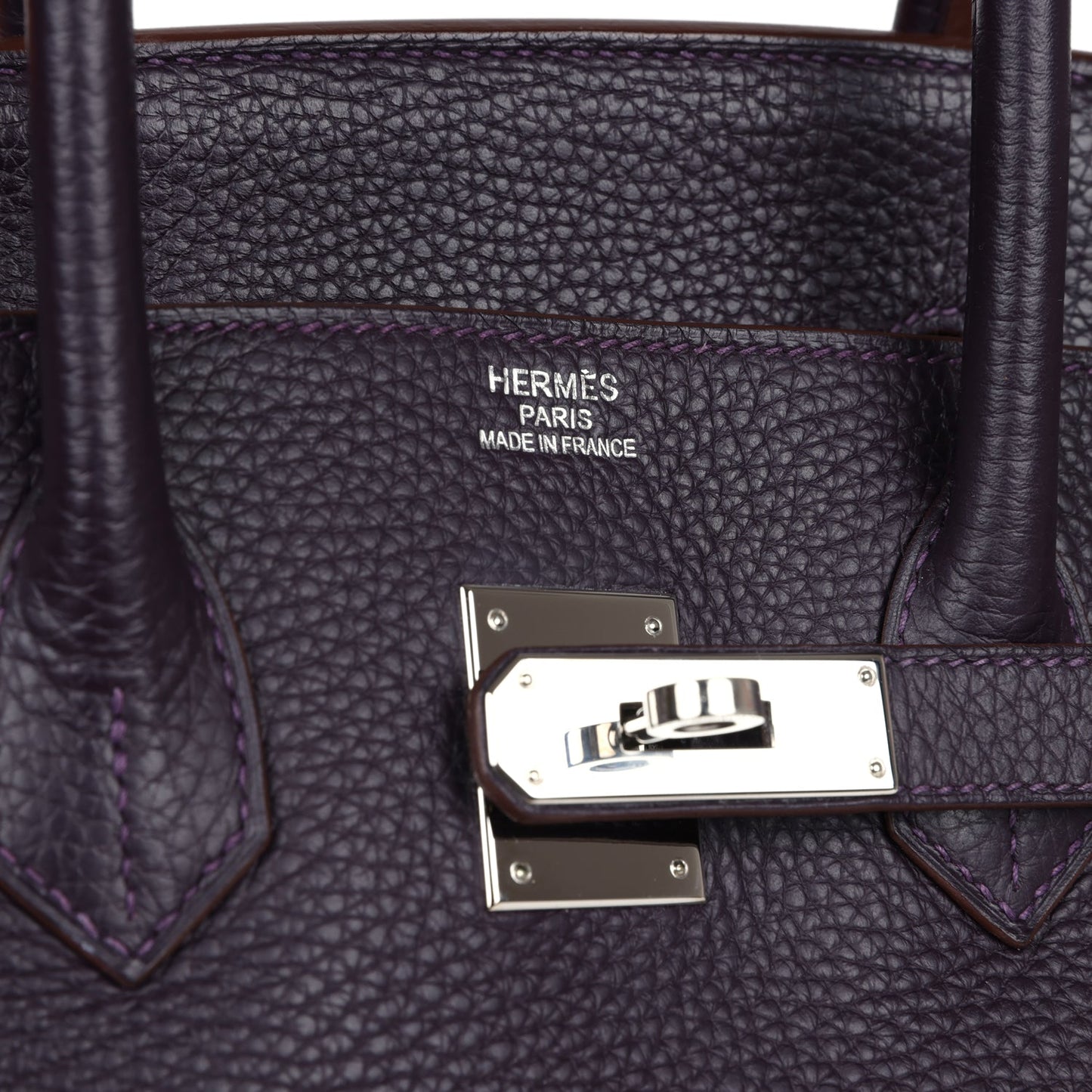 Hermes Birkin 35 Raisin Clemence Palladium Hardware