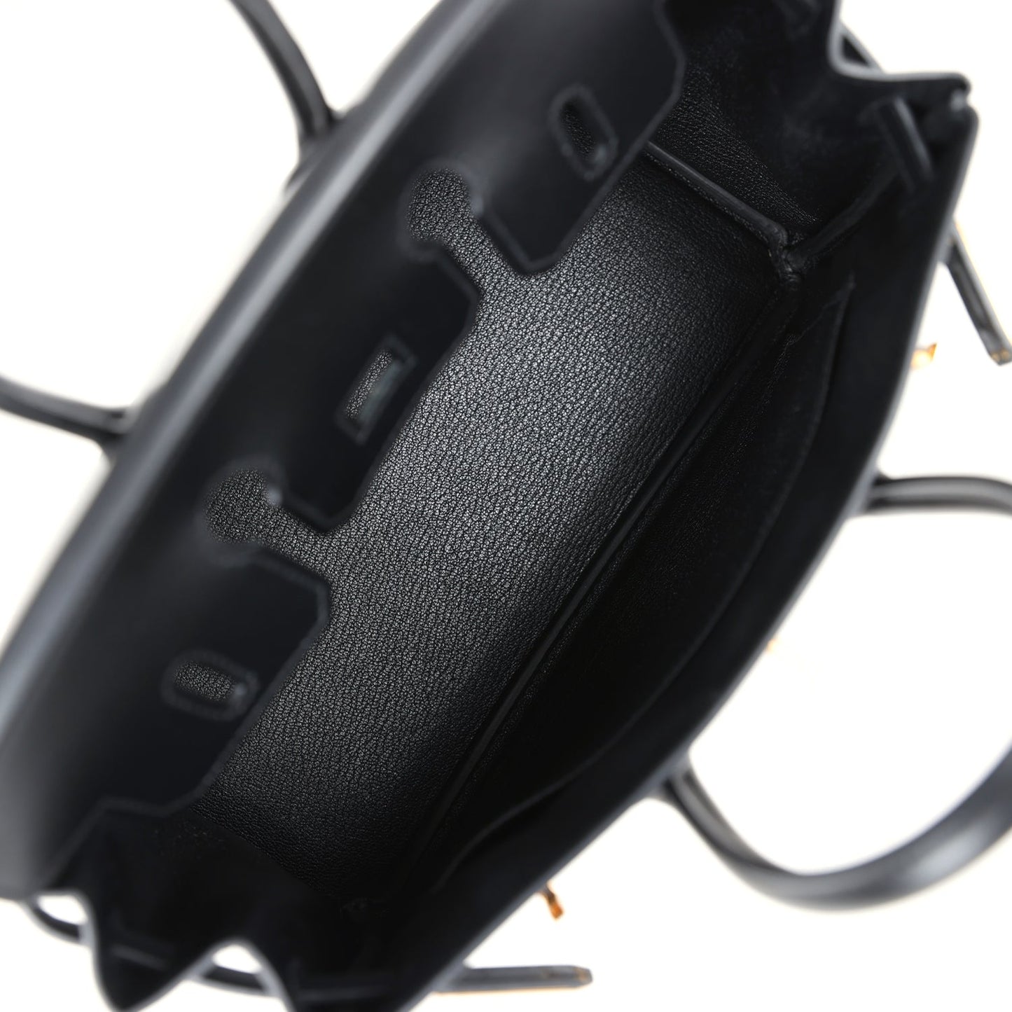 Hermes Birkin 25 Black Box Gold Hardware