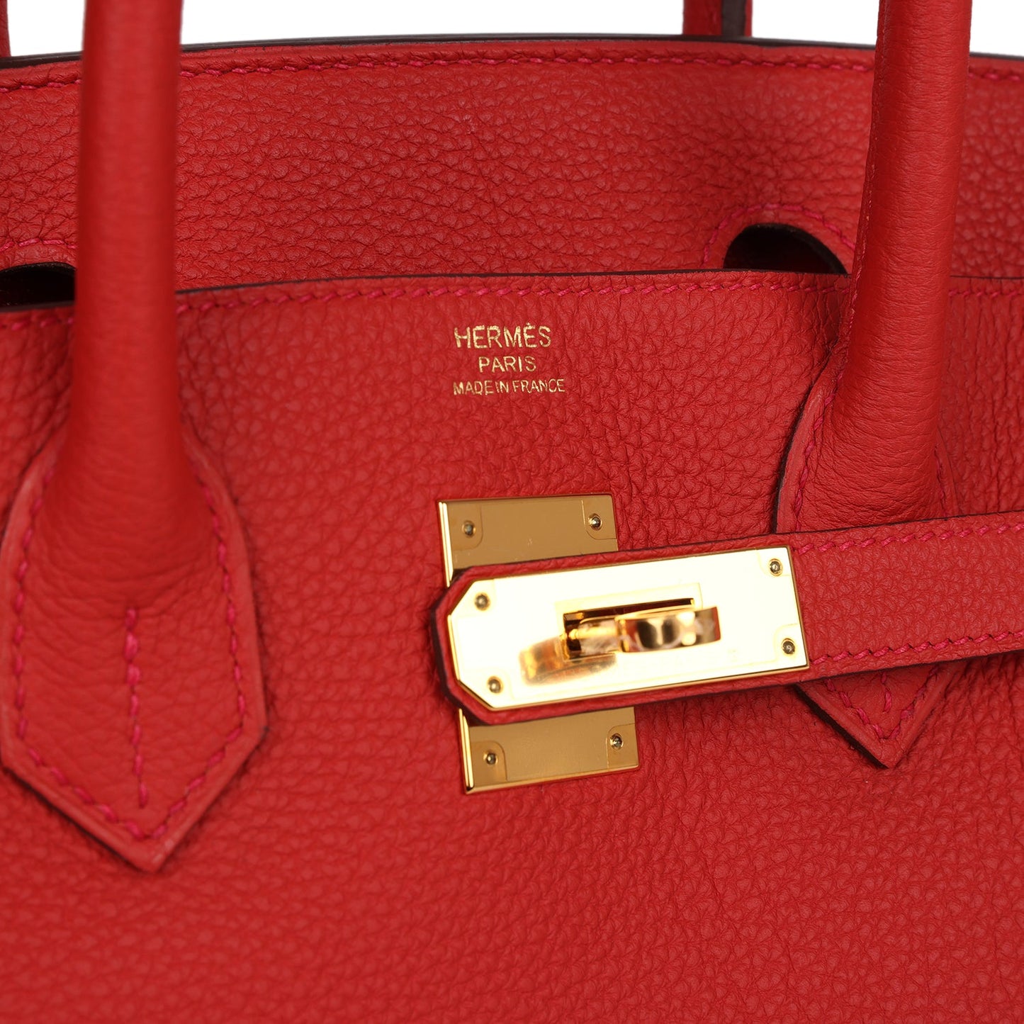 Hermes Birkin 30 Geranium Togo Gold Hardware