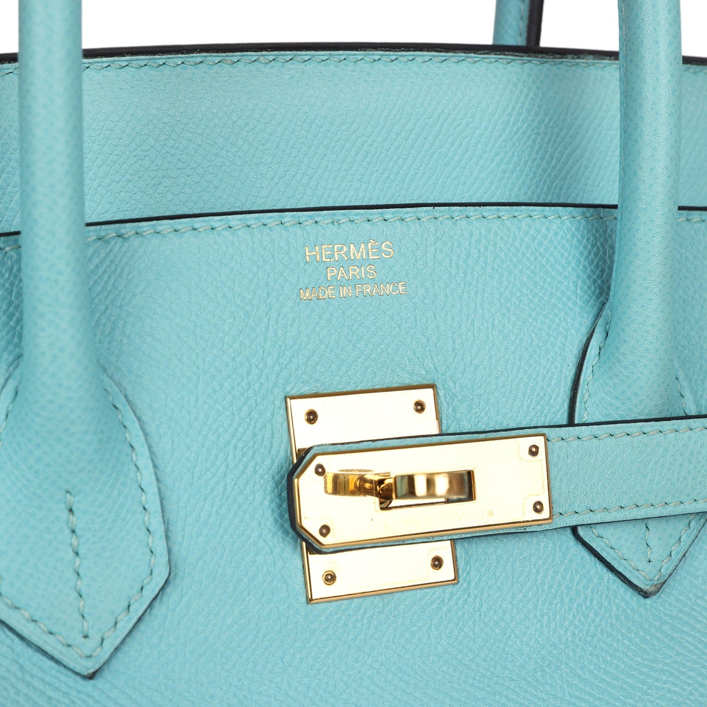 Hermes Birkin 35 Bleu Atoll Epsom Gold Hardware