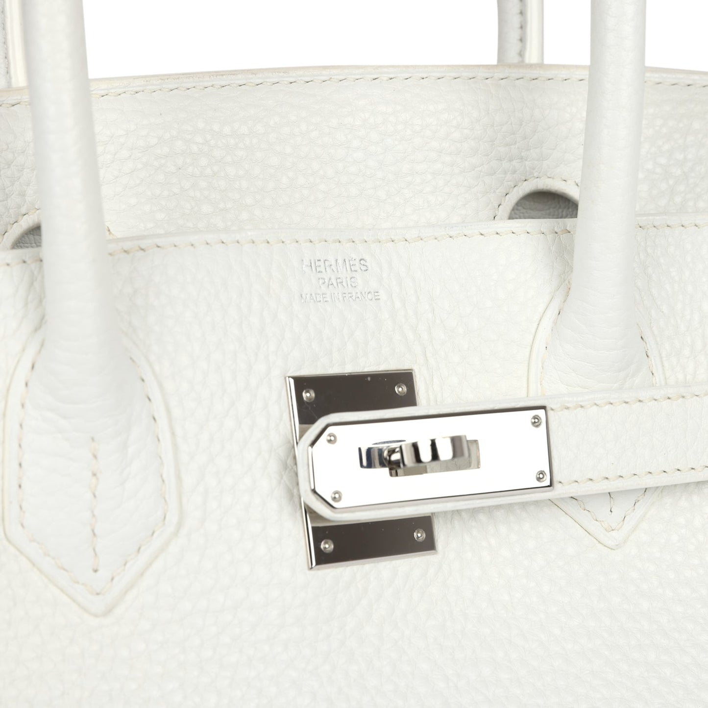 Hermes Birkin 30 White Clemence Palladium Hardware