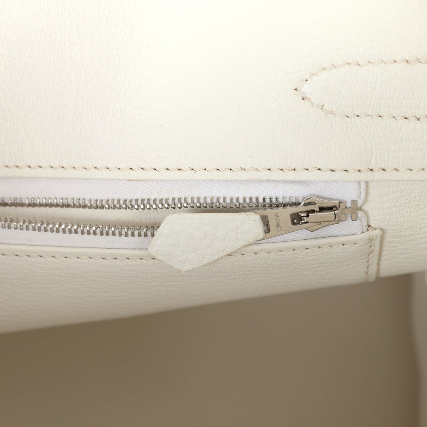 Hermes Birkin 30 White Clemence Palladium Hardware