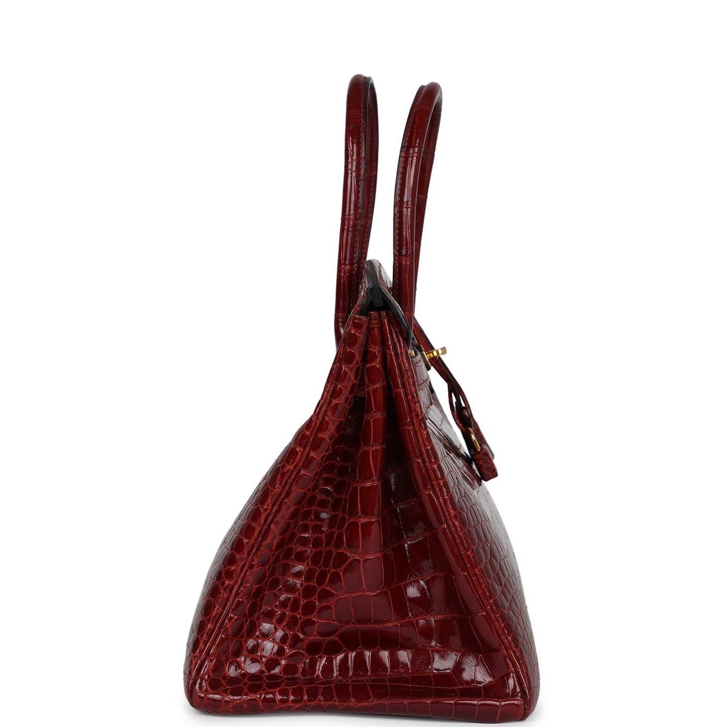 Hermes Birkin 35 Rouge H Shiny Crocodile Porosus Gold Hardware