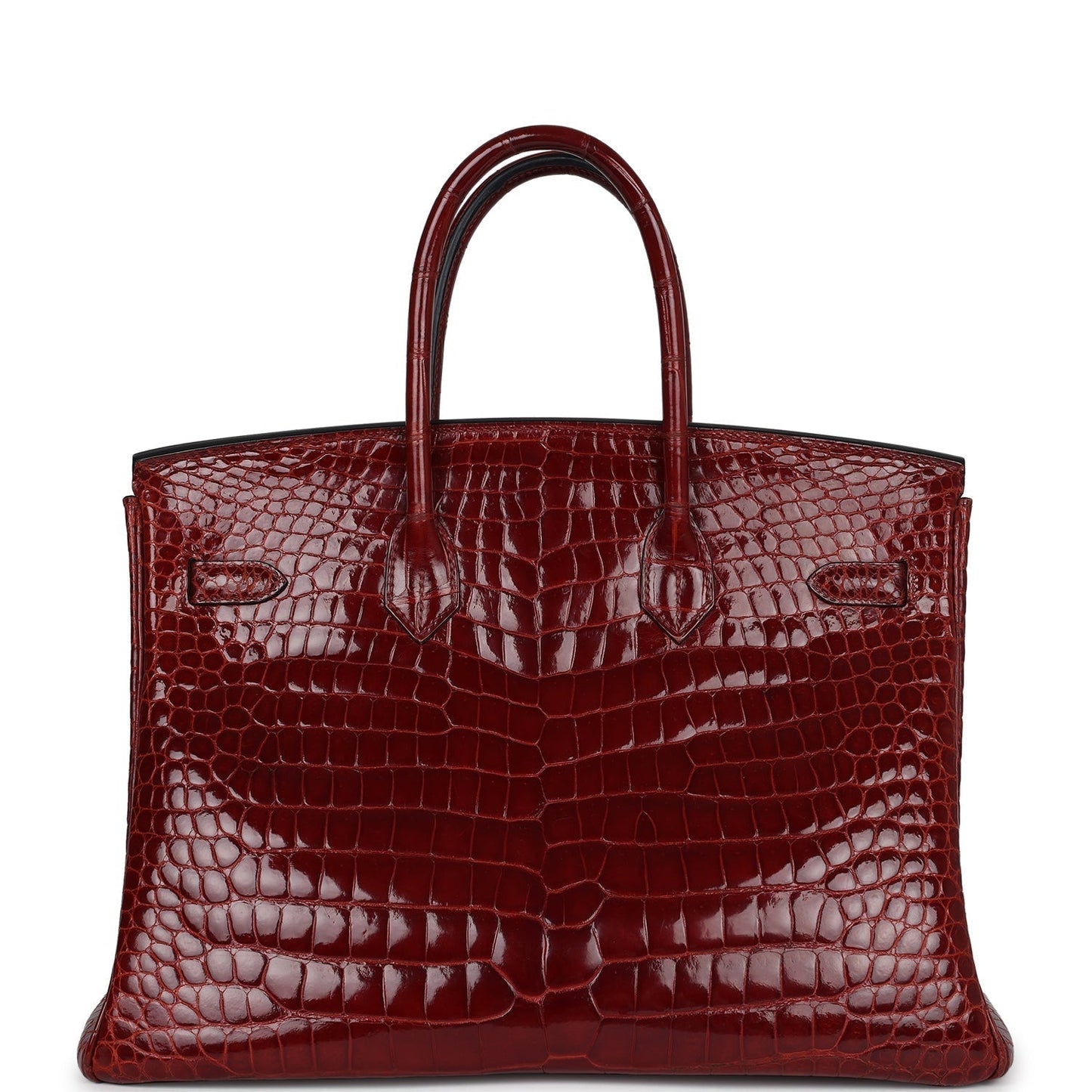 Hermes Birkin 35 Rouge H Shiny Crocodile Porosus Gold Hardware