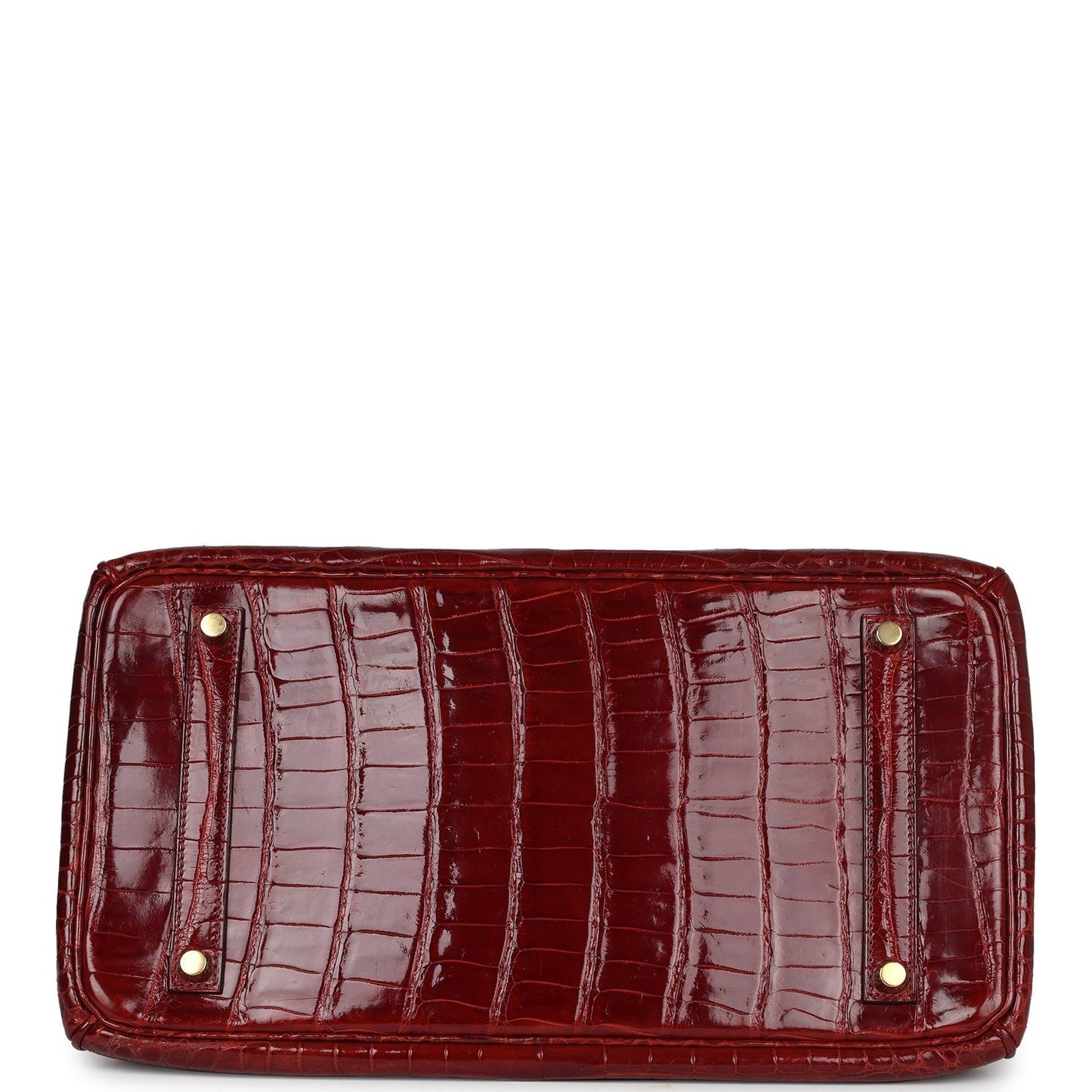 Hermes Birkin 35 Rouge H Shiny Crocodile Porosus Gold Hardware