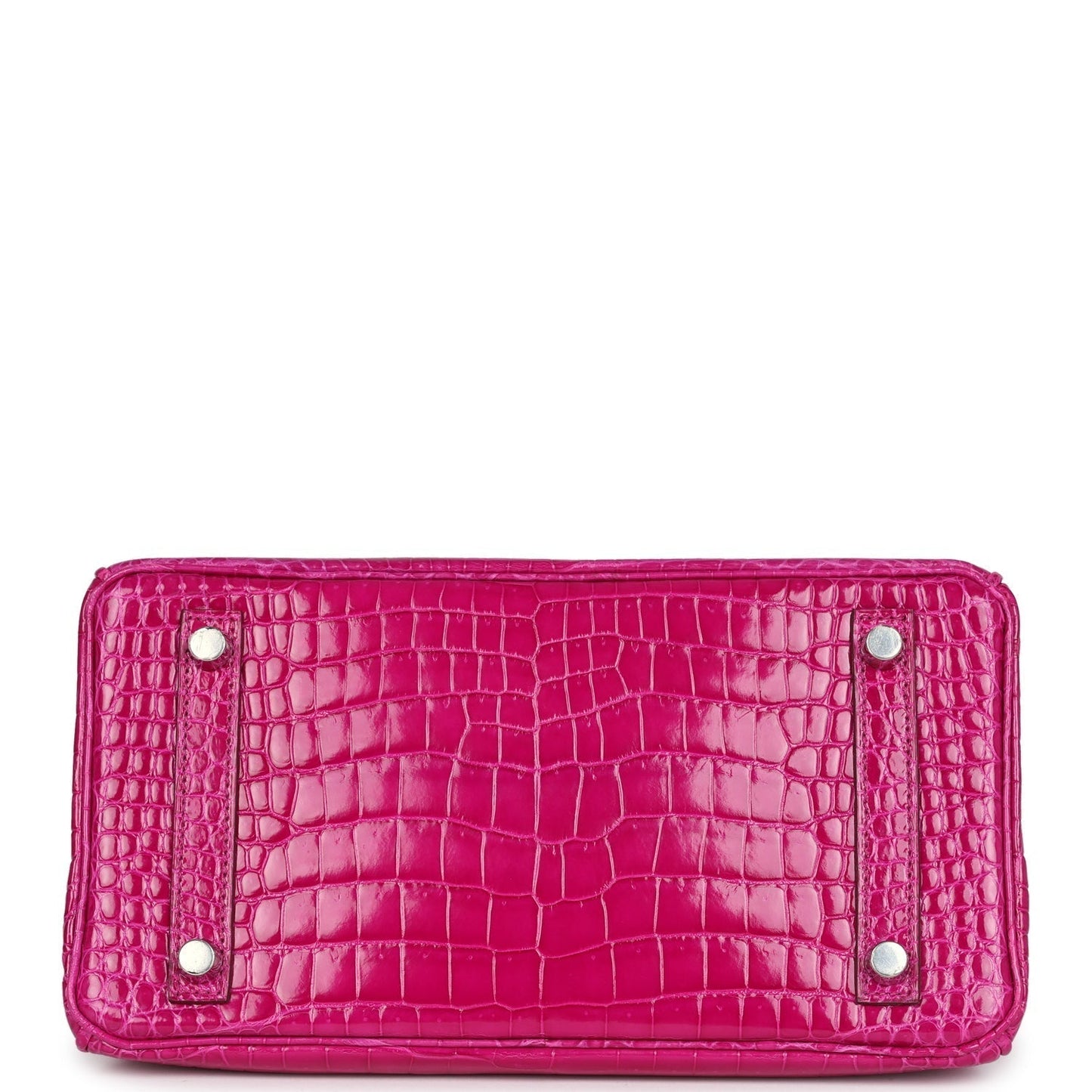 Hermes Birkin 25 Rose Sheherazade Shiny Porosus Crocodile Palladium Hardware