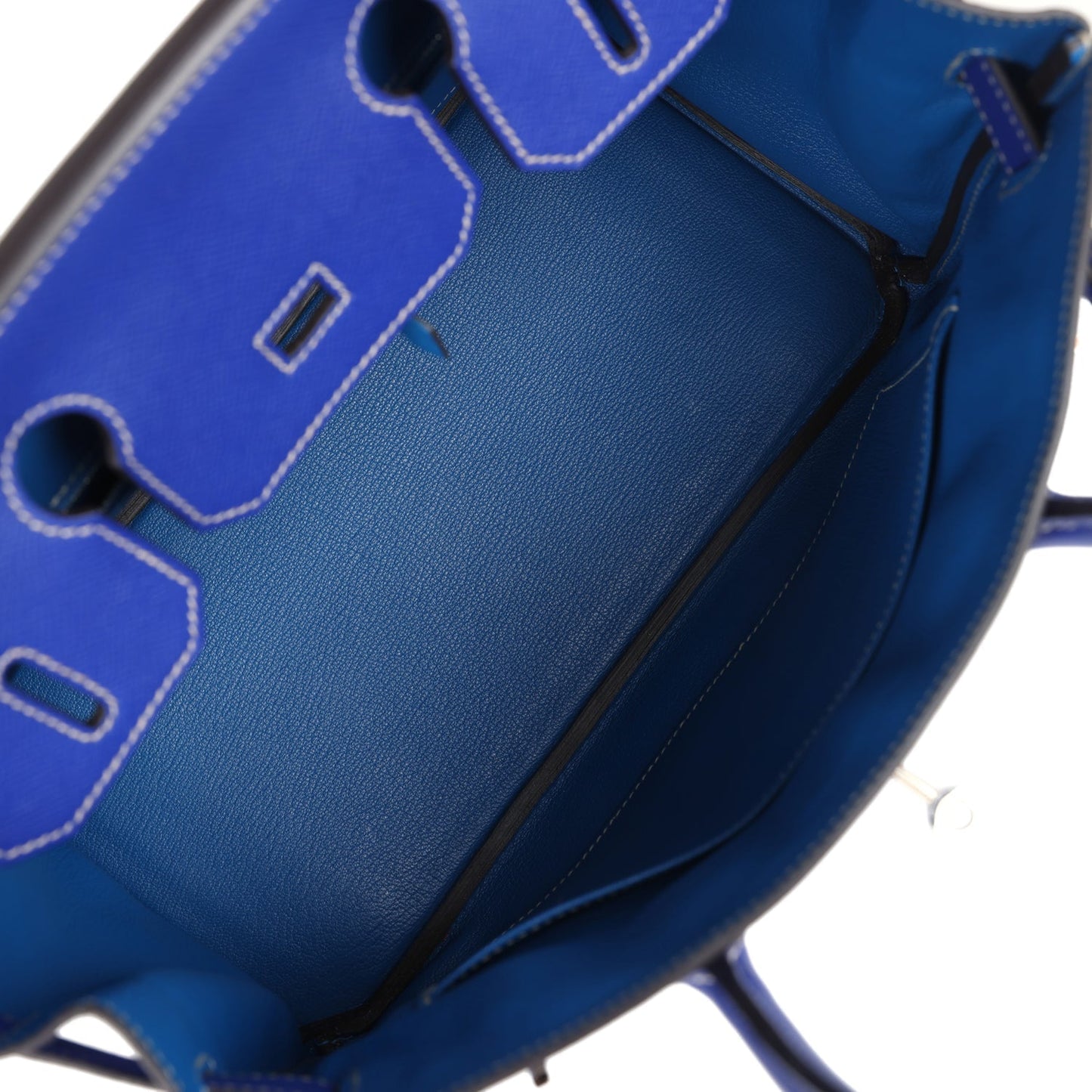 Hermes Birkin 30 Bleu Electric Candy Epsom Palladium Hardware