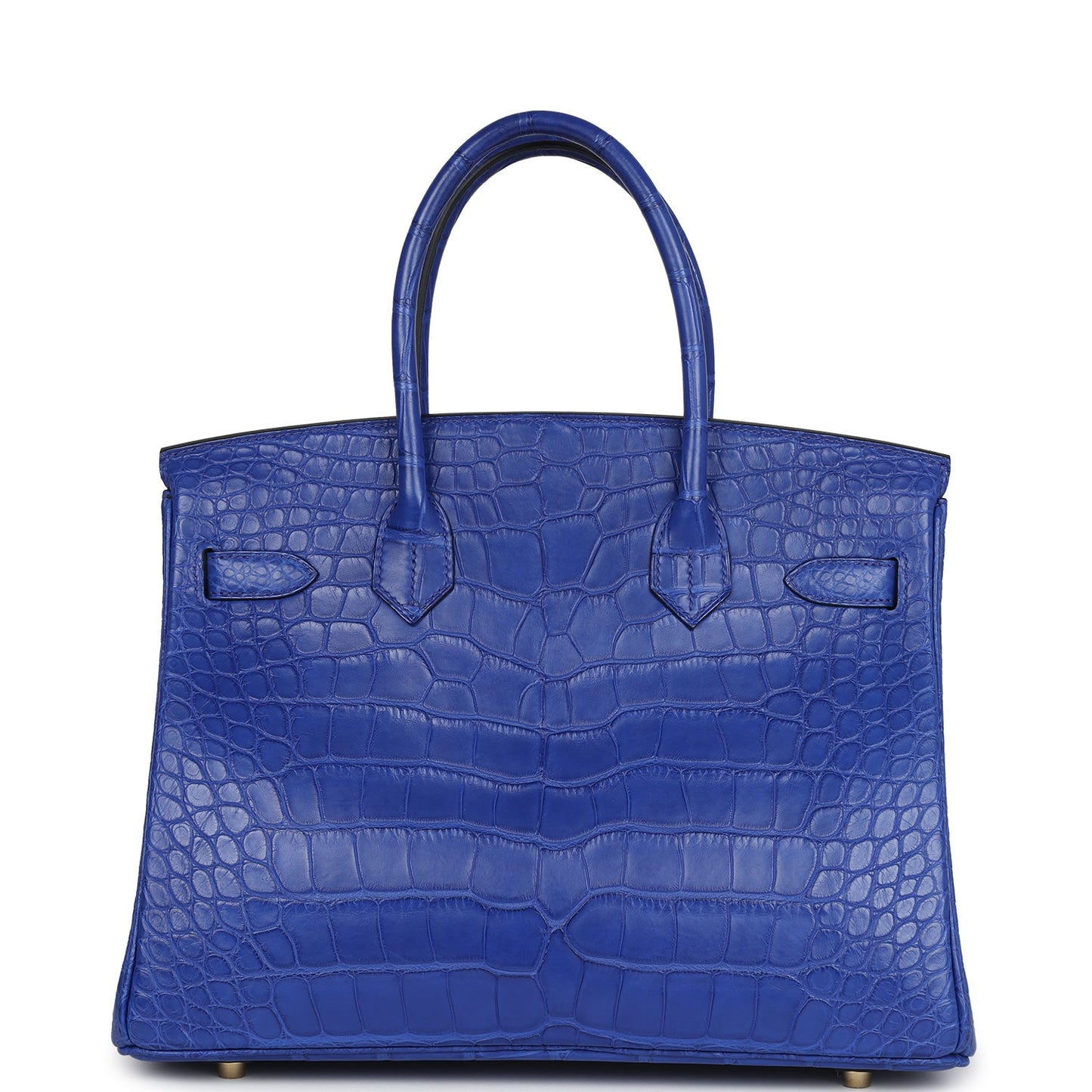 Hermes Birkin 30 Bleu Electric Matte Alligator Gold Hardware