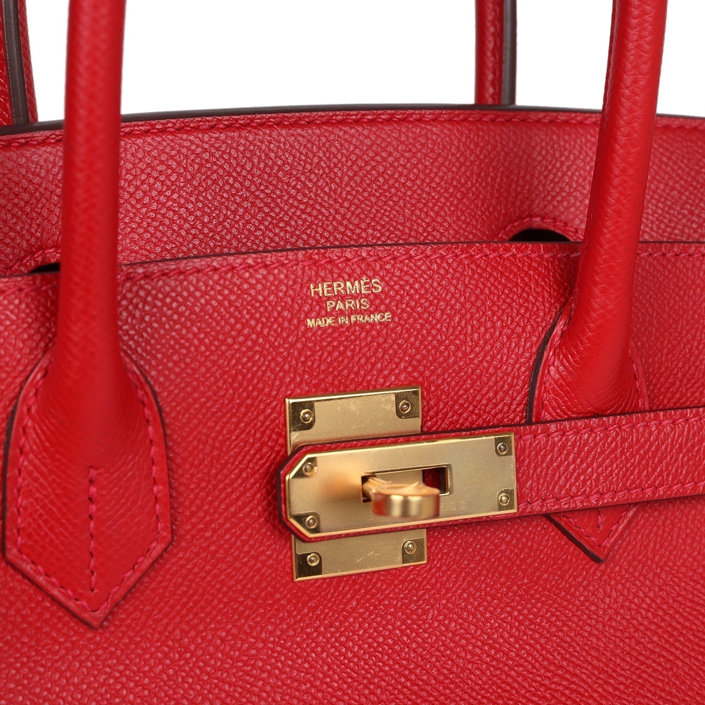 Hermes Birkin 30 Rouge Casaque Epsom Gold Hardware