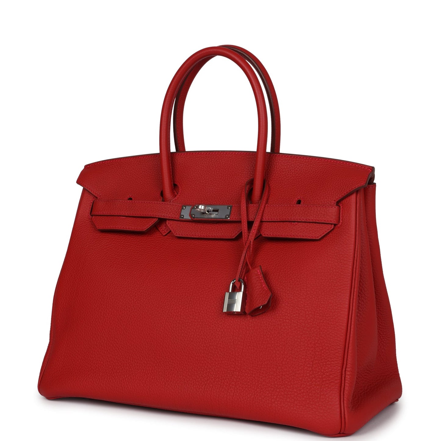 Hermes Birkin 35 Rouge Casaque Togo Palladium Hardware
