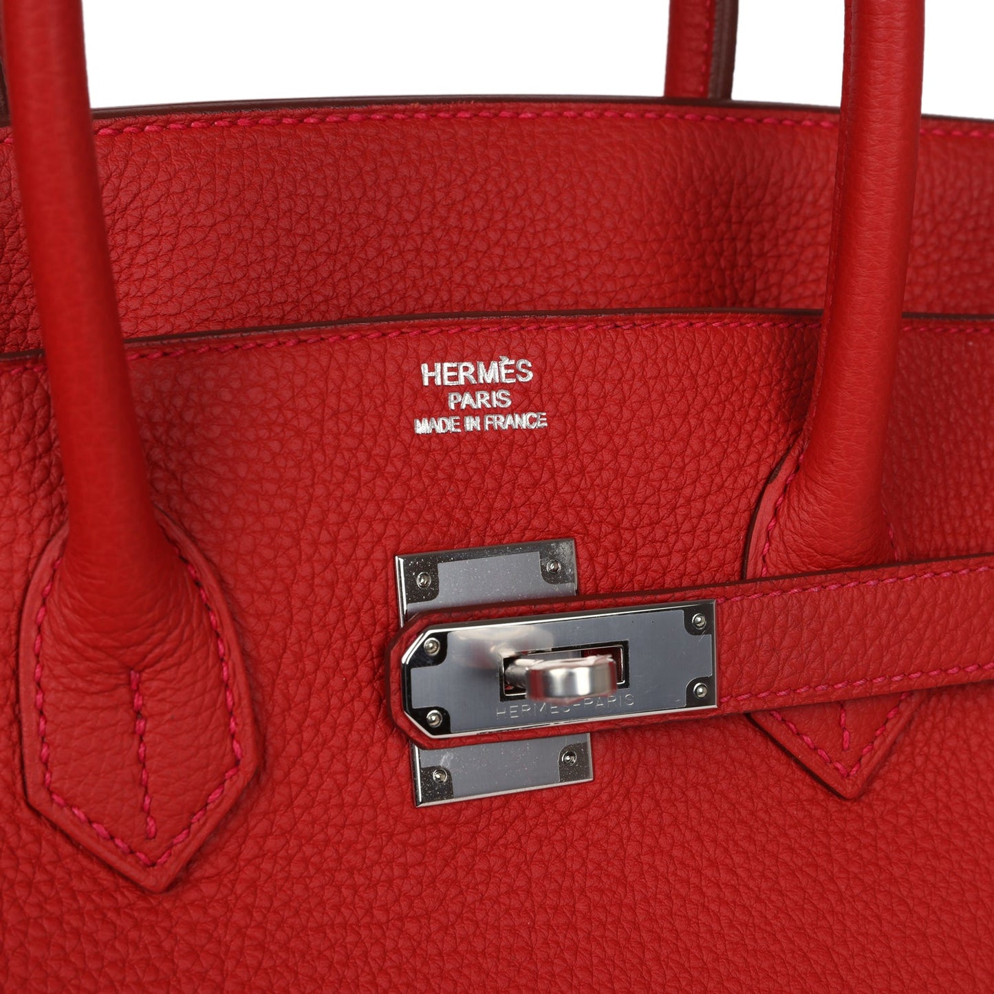 Hermes Birkin 35 Rouge Casaque Togo Palladium Hardware