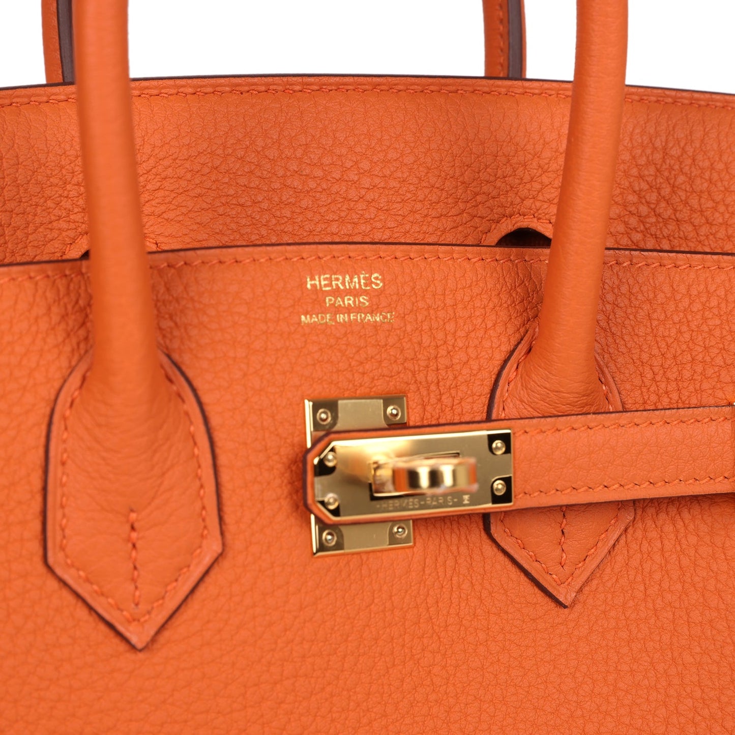Hermes Birkin 25 Orange Togo Gold Hardware - Hermes Birkin 25 Orange
