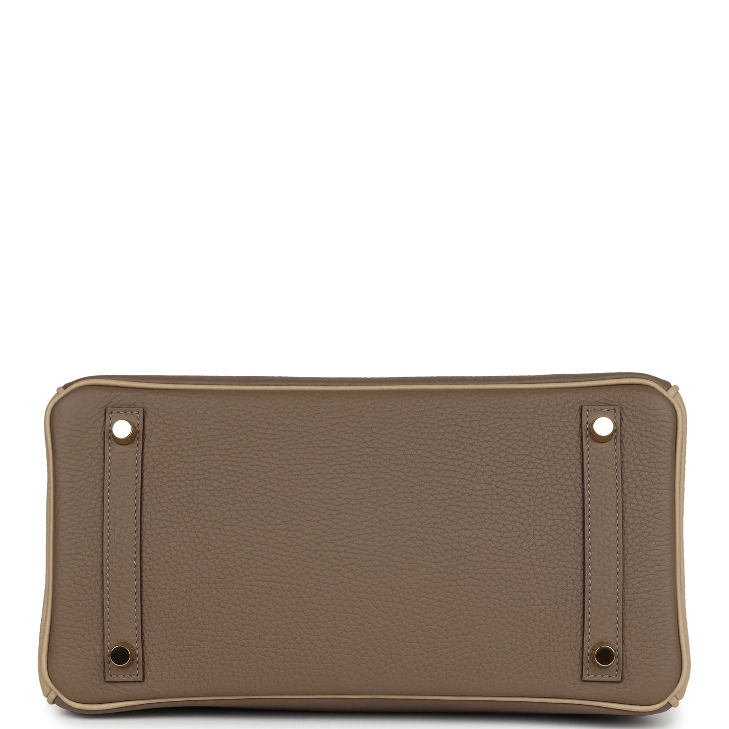 Hermes Special Order (HSS) Birkin 30 Bi-Color Gris Tourterelle and Etoupe Clemence Brushed Gold Hardware