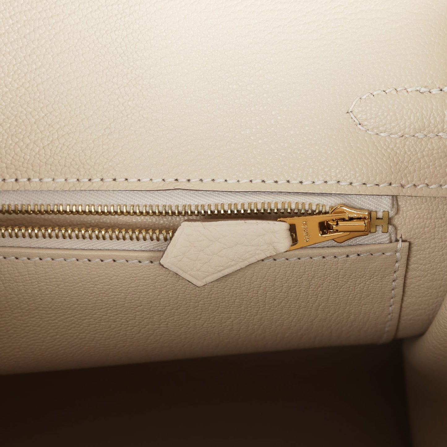 Hermes Birkin 25 Craie Togo Gold Hardware