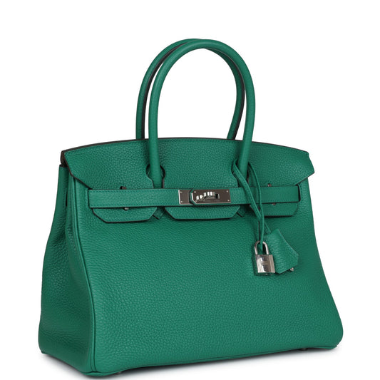 Hermes Birkin 30 Vert Vertigo Verso Clemence Palladium Hardware