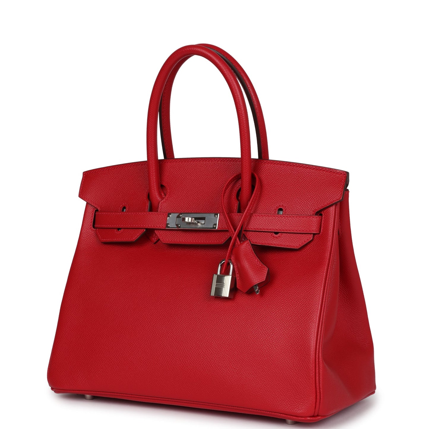 Hermes Birkin 30 Rouge Casaque Epsom Palladium Hardware