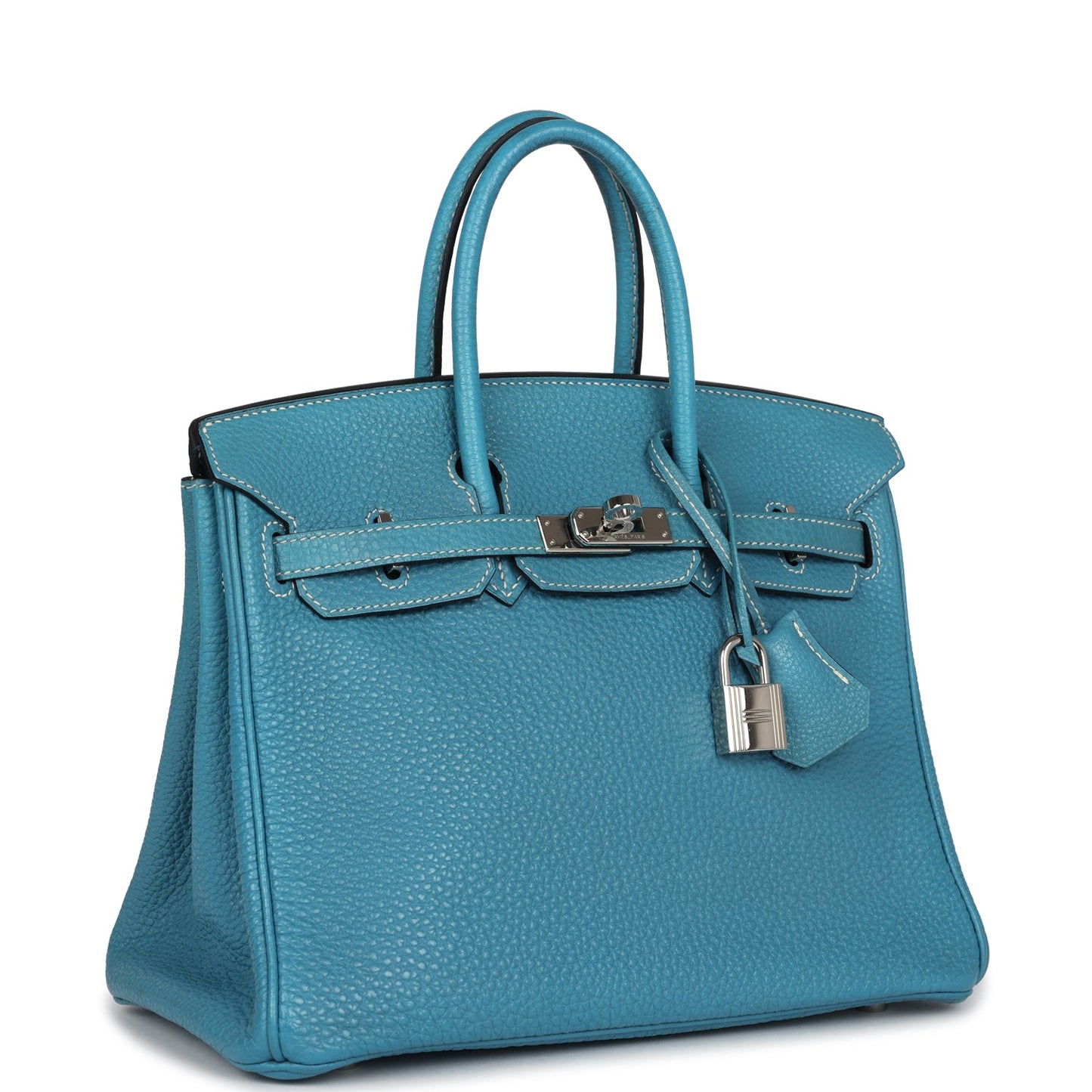 Hermes Birkin 25 Blue Jean Togo Palladium Hardware