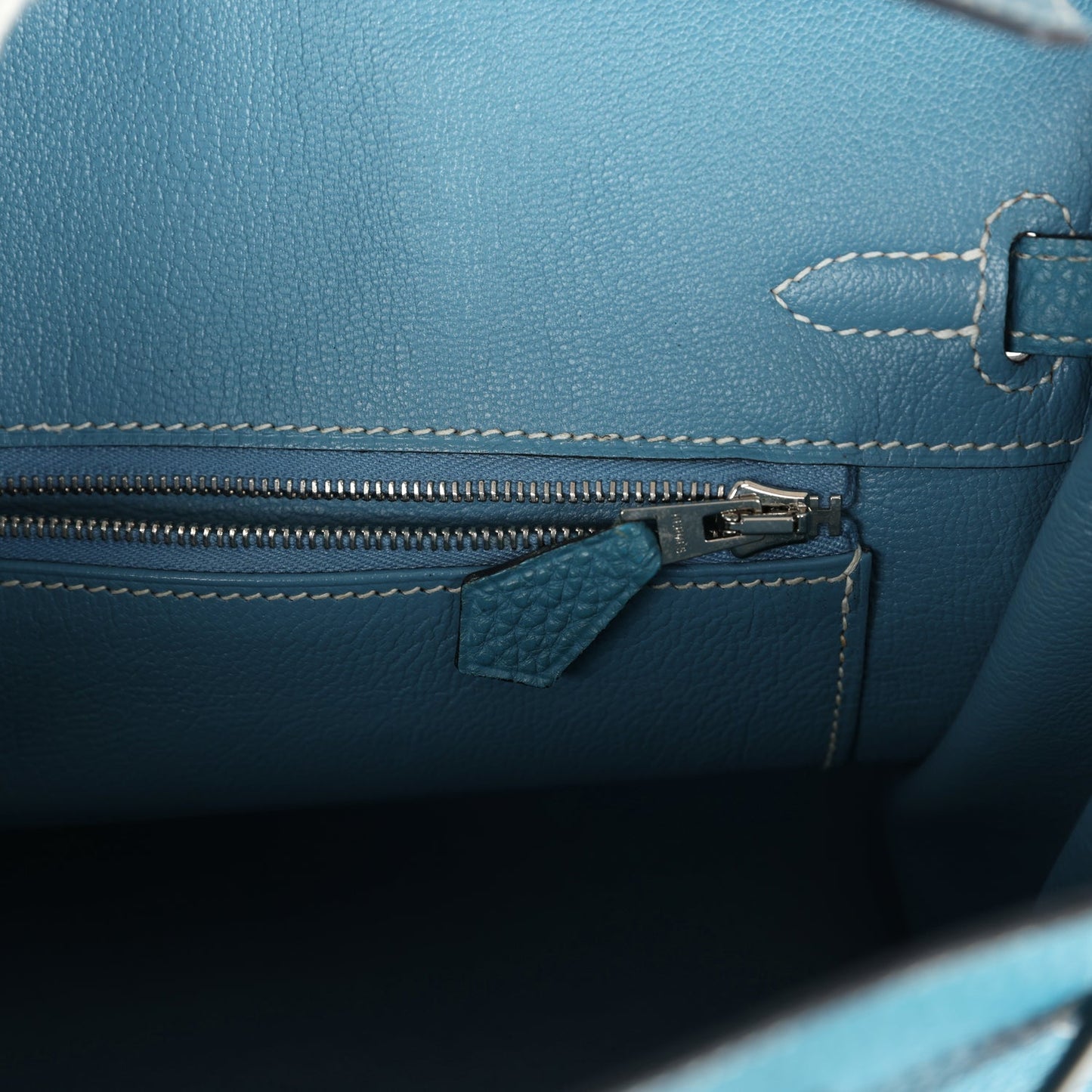 Hermes Birkin 25 Blue Jean Togo Palladium Hardware