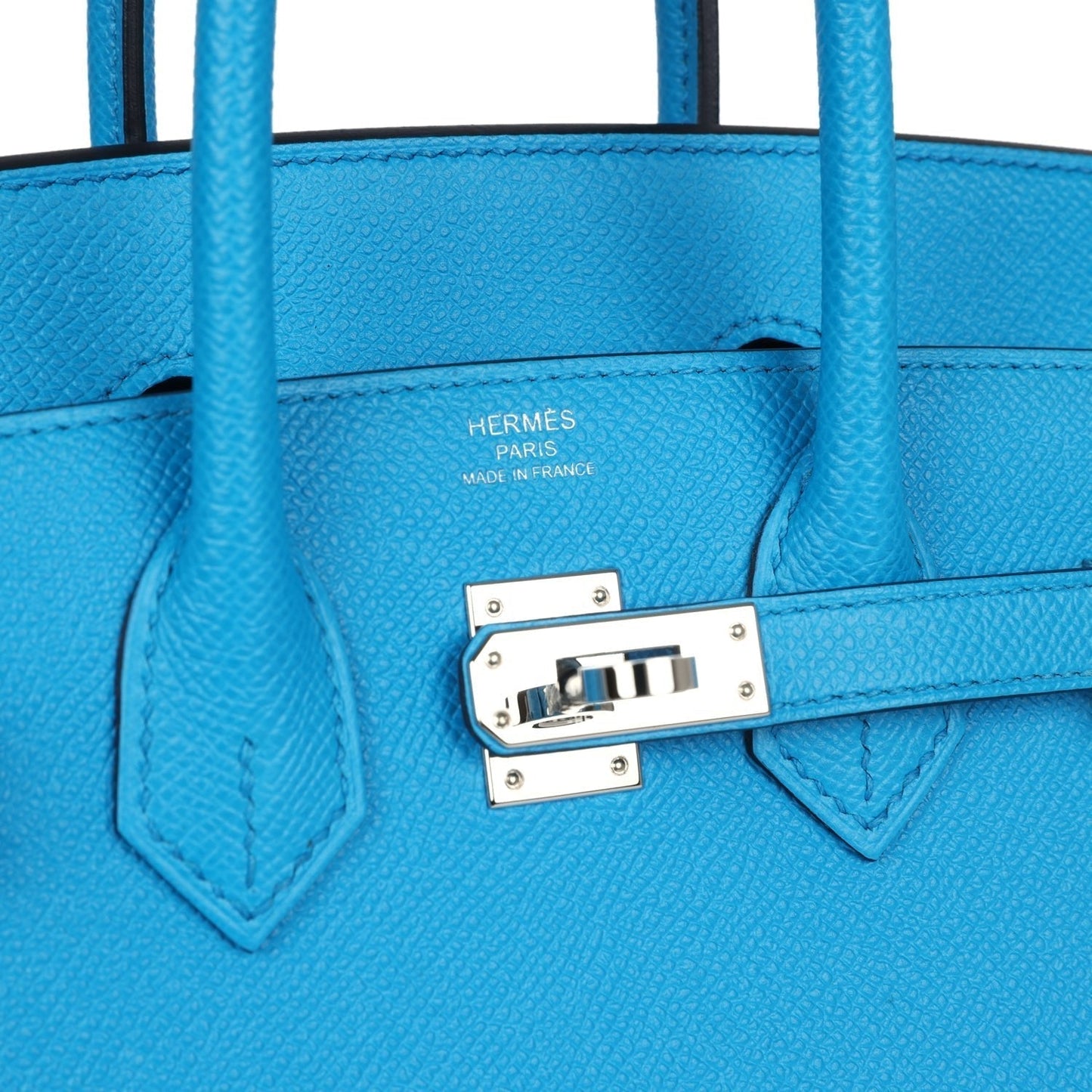 Hermes Birkin Sellier 25 Bleu Frida Epsom Palladium Hardware