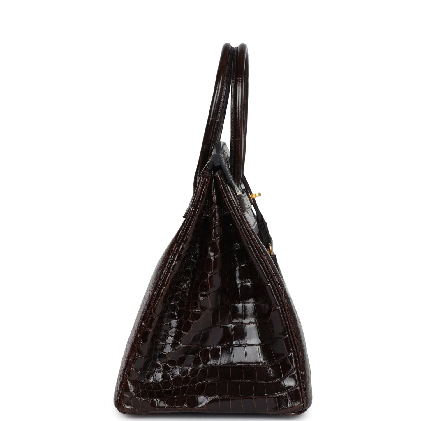 Hermes Birkin 35 Cocaon Shiny Porosus Crocodile Gold Hardware