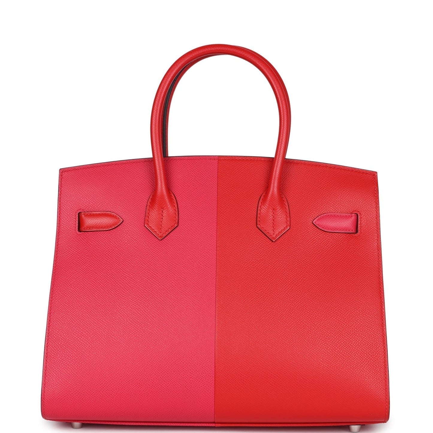 Hermes Casaque Birkin 30 Rouge De Coeur, Rose Extreme and Bleu Zanzibar Epsom Palladium Hardware
