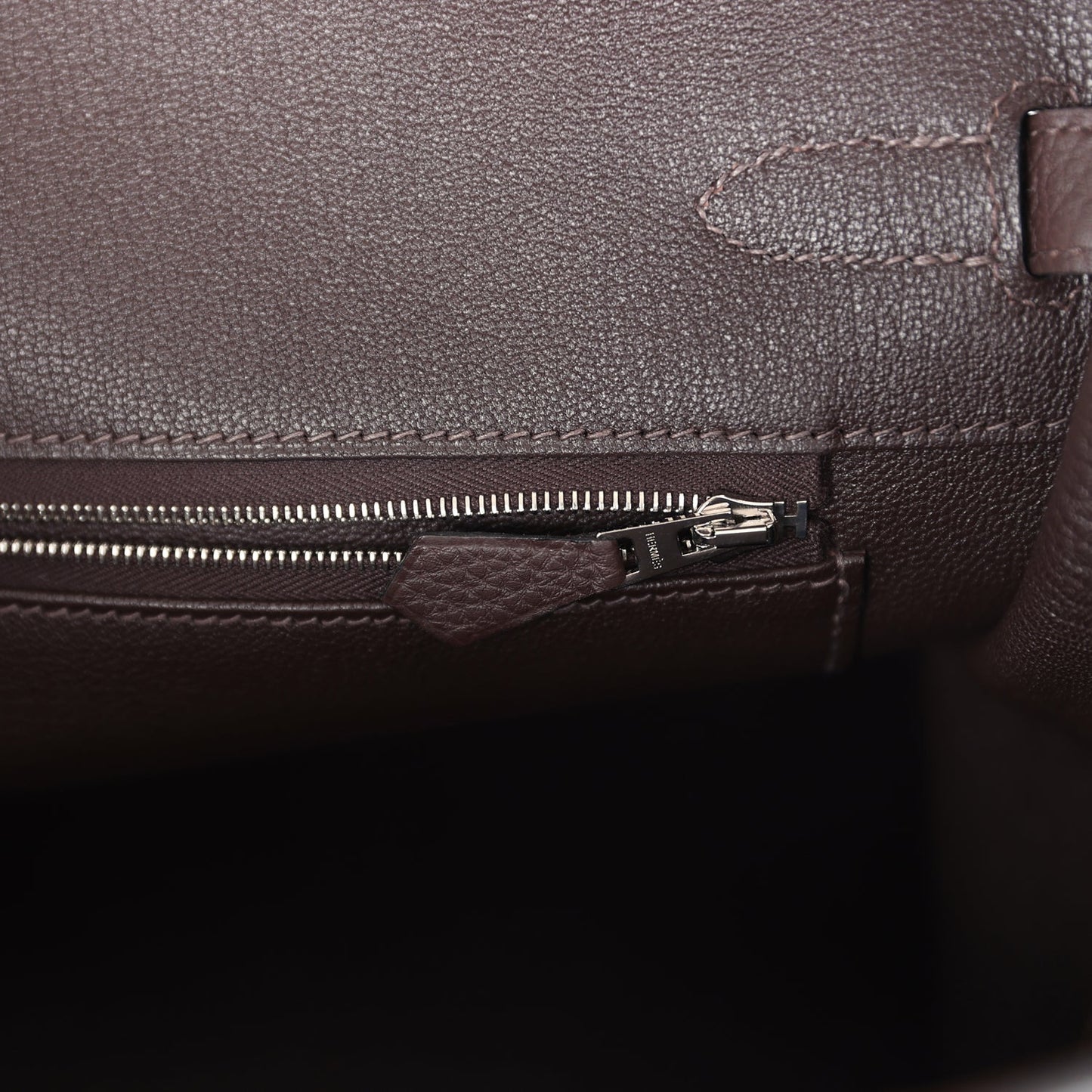 Hermes Birkin 35 Chocolat Togo Palladium Hardware