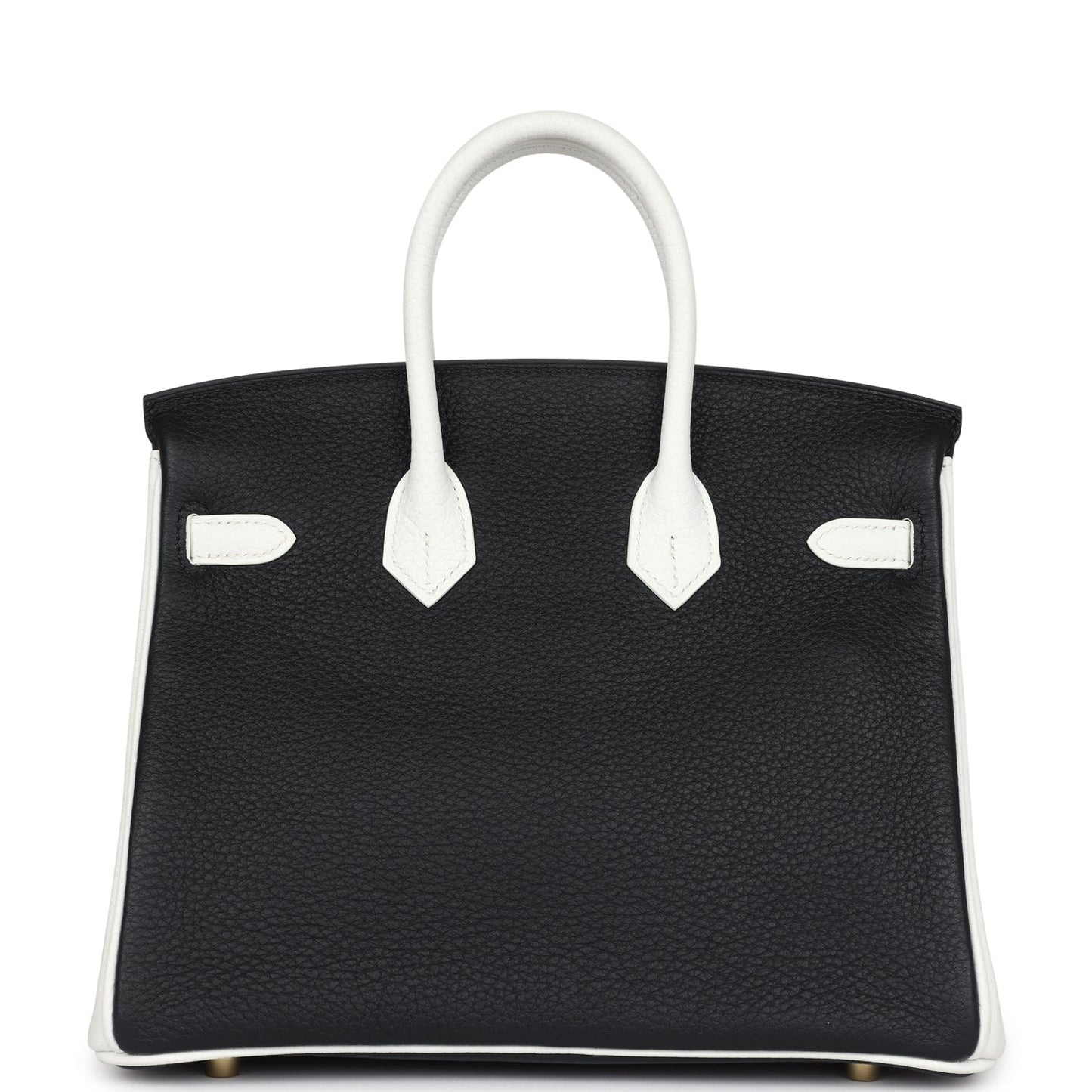 Hermes Special Order (HSS) Birkin 25 Black and White Clemence Gold Hardware