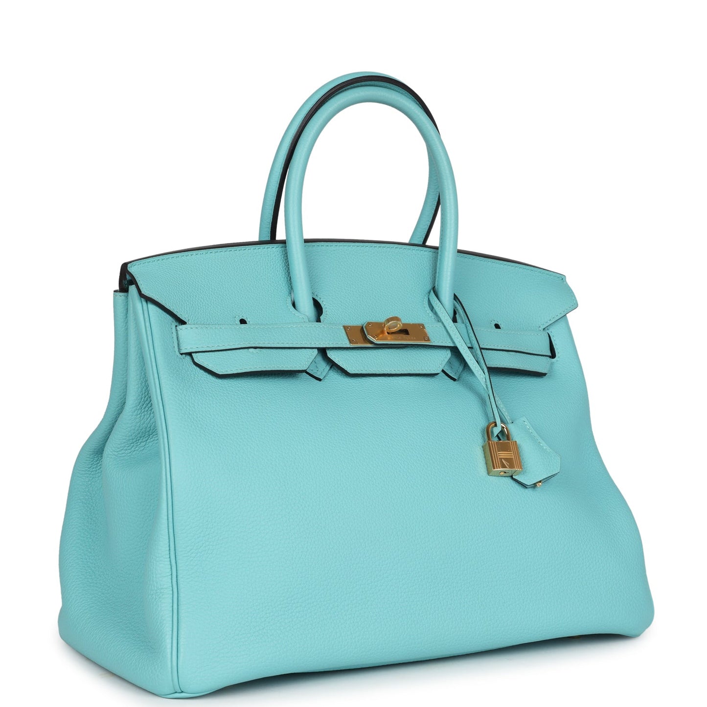 Hermes Birkin 35 Bleu Atoll Togo Gold Hardware