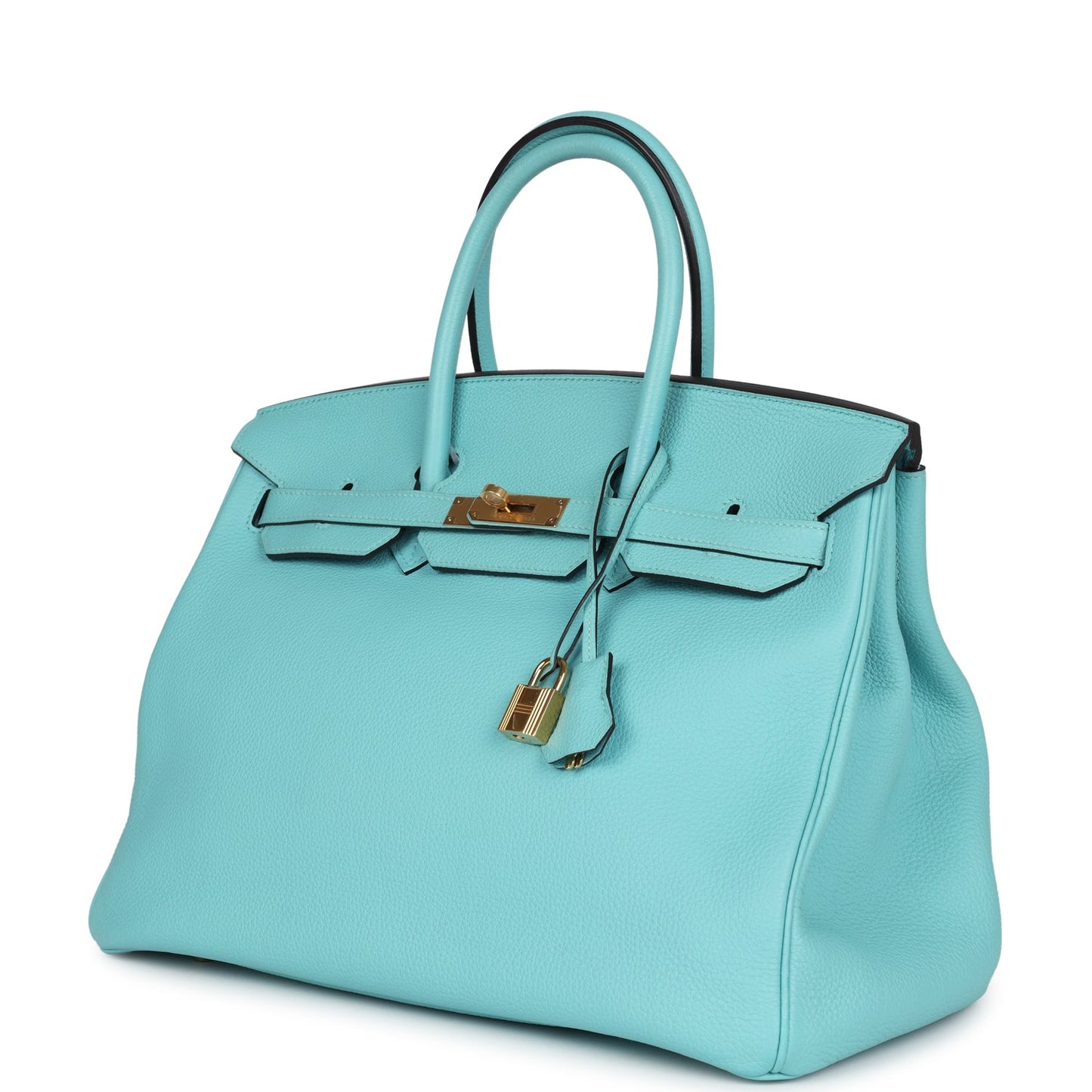 Hermes Birkin 35 Bleu Atoll Togo Gold Hardware