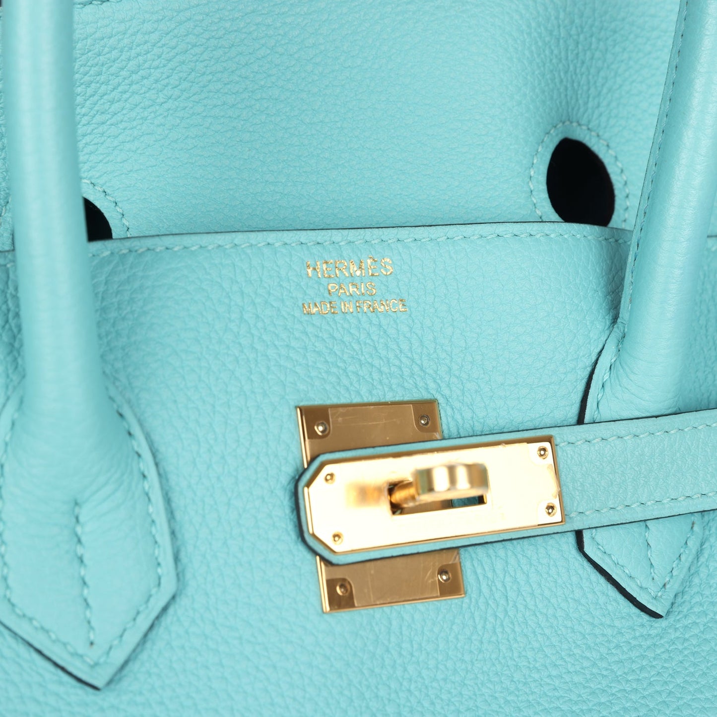 Hermes Birkin 35 Bleu Atoll Togo Gold Hardware