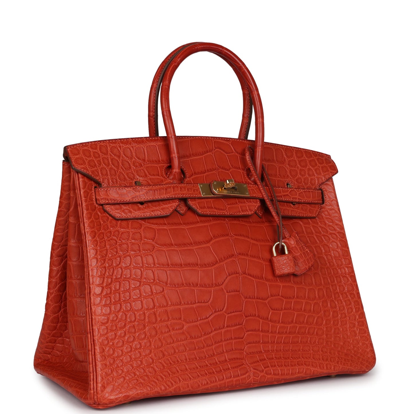 Hermes Birkin 35 Sanguine Matte Alligator Gold Hardware