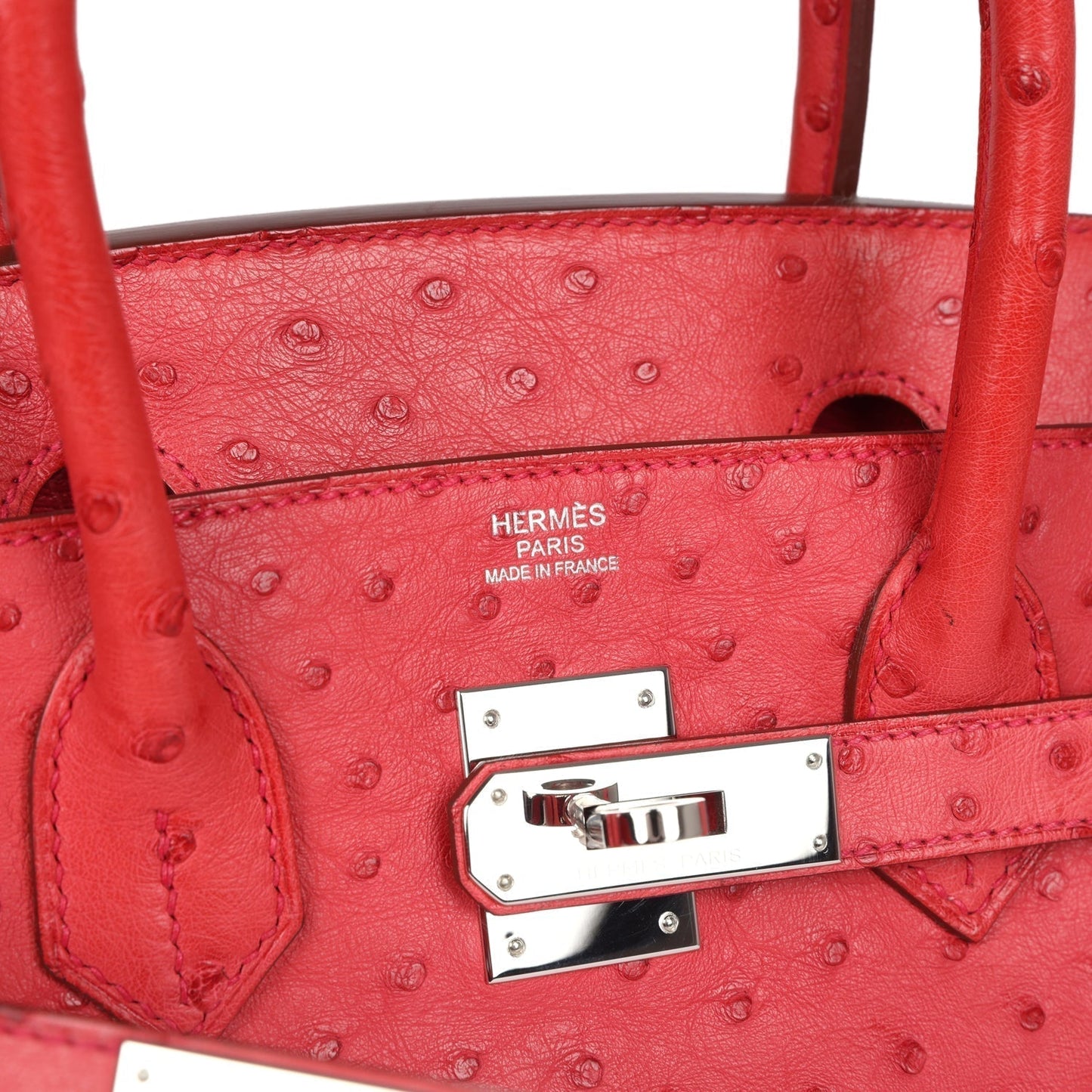 Hermes Birkin 30 Bougainvillea Ostrich Palladium Hardware