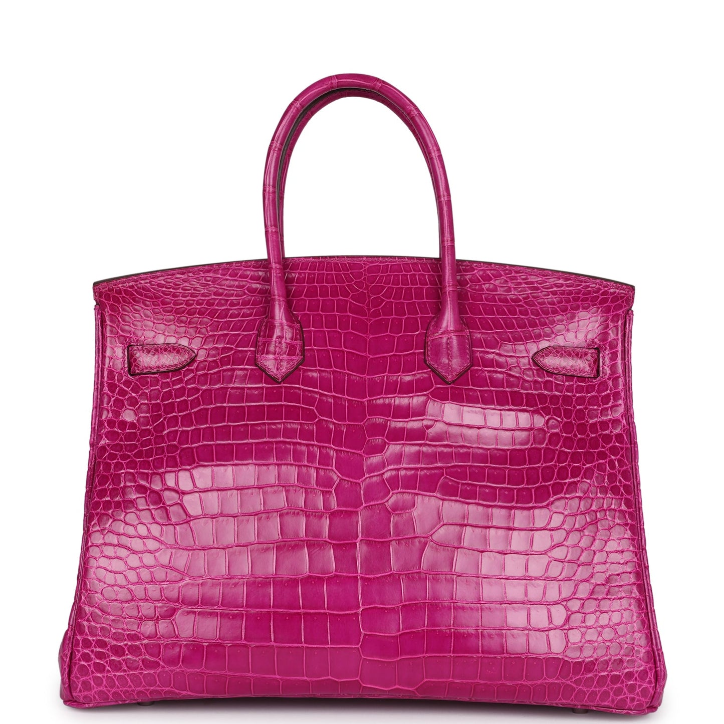 Hermes Birkin 35 Rose Sheherazade Shiny Porosus Crocodile Palladium Hardware