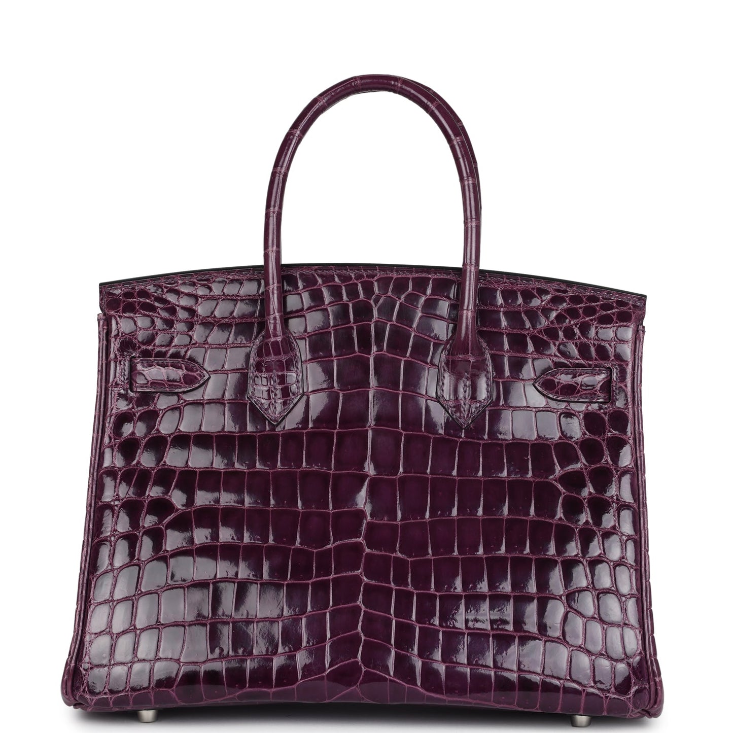 Hermes Birkin 30 Amethyst Shiny Niloticus Crocodile Palladium Hardware