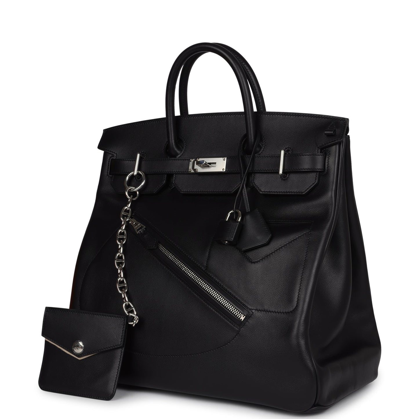 Hermes Birkin 40 HAC 'Rock' Black Evergrain Palladium Hardware