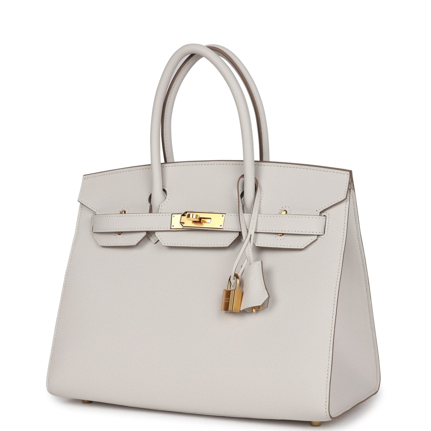 Hermes Birkin Sellier 30 Gris Pale Epsom Gold Hardware