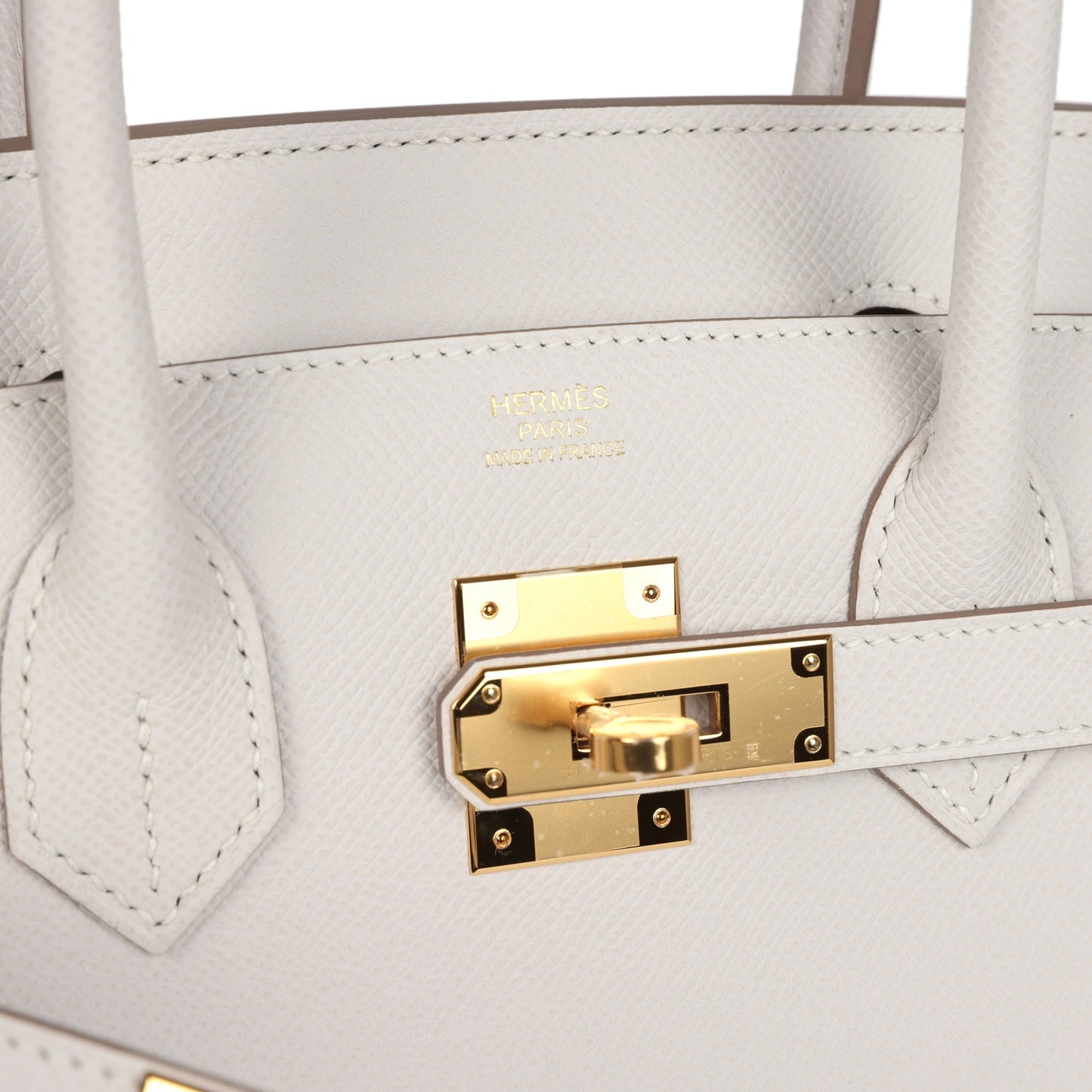 Hermes Birkin Sellier 30 Gris Pale Epsom Gold Hardware