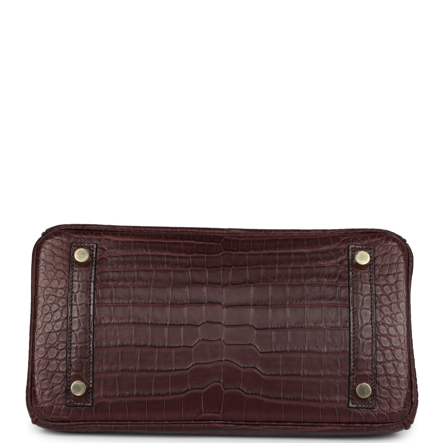 Hermes Birkin 25 Rouge Sellier Matte Porosus Crocodile Gold Hardware