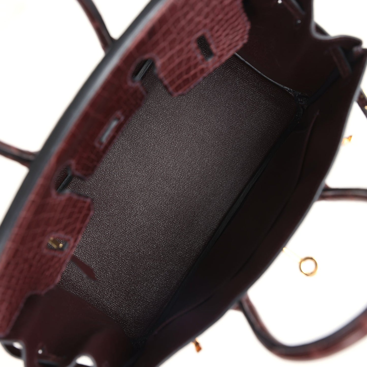 Hermes Birkin 25 Rouge Sellier Matte Porosus Crocodile Gold Hardware