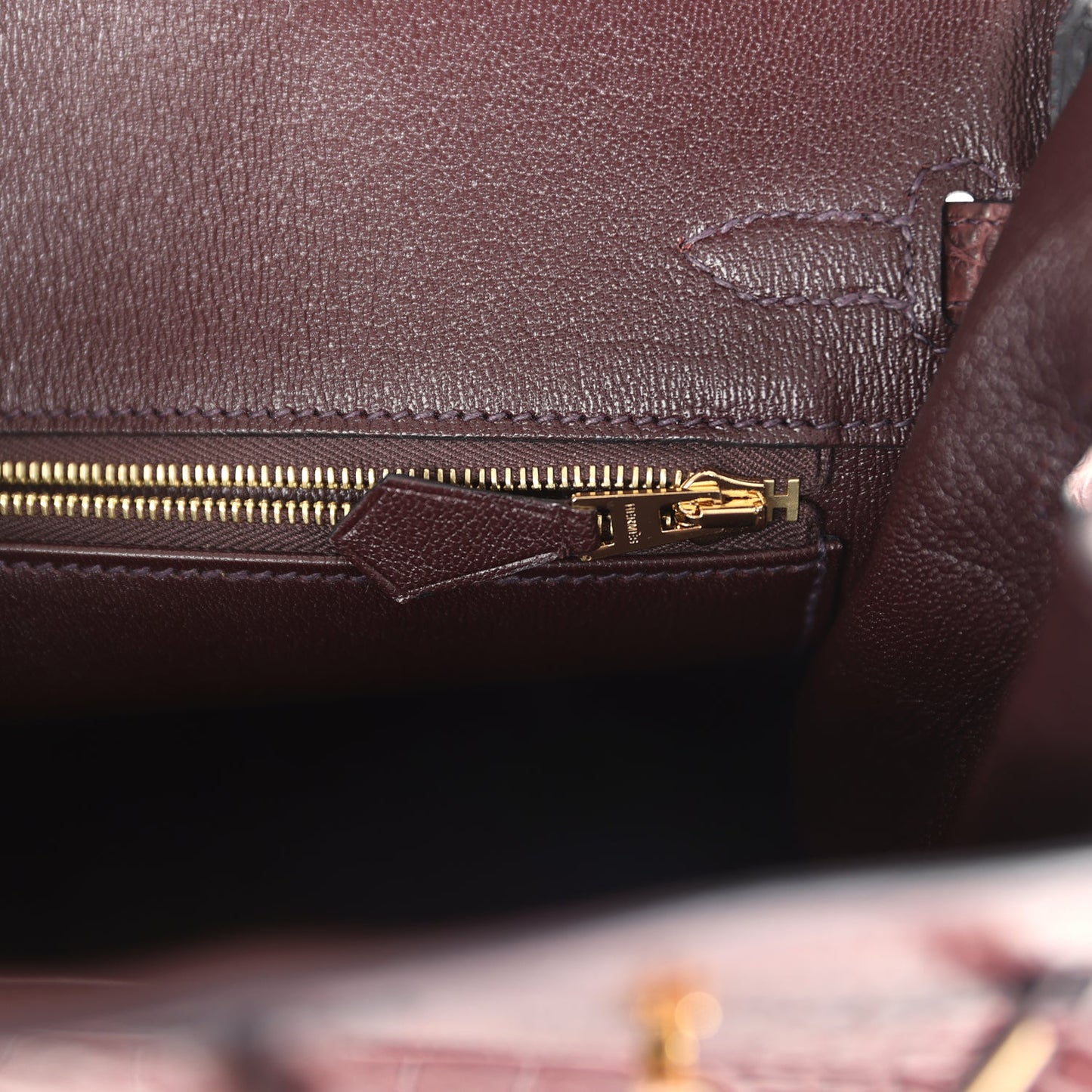 Hermes Birkin 25 Rouge Sellier Matte Porosus Crocodile Gold Hardware