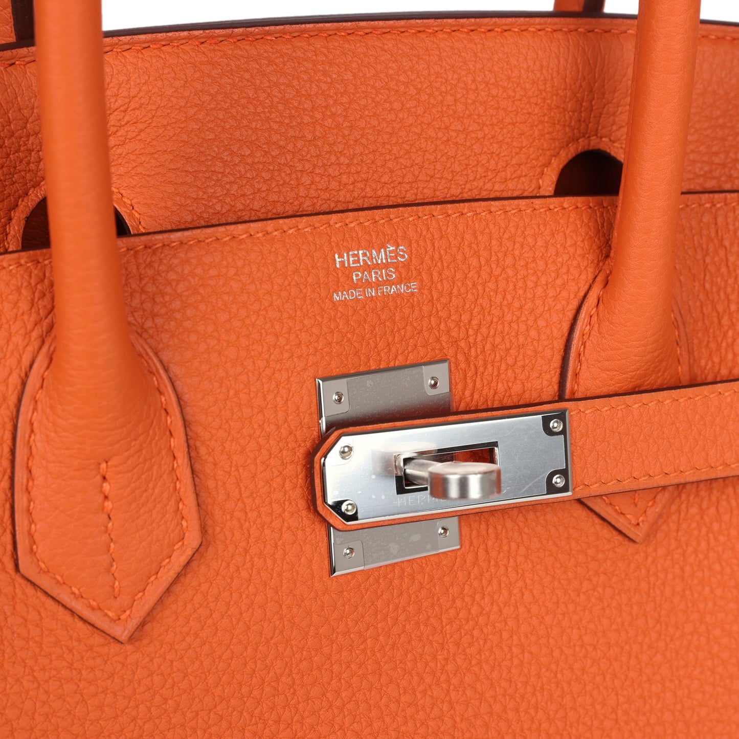 Hermes Birkin 30 Orange Togo Palladium Hardware