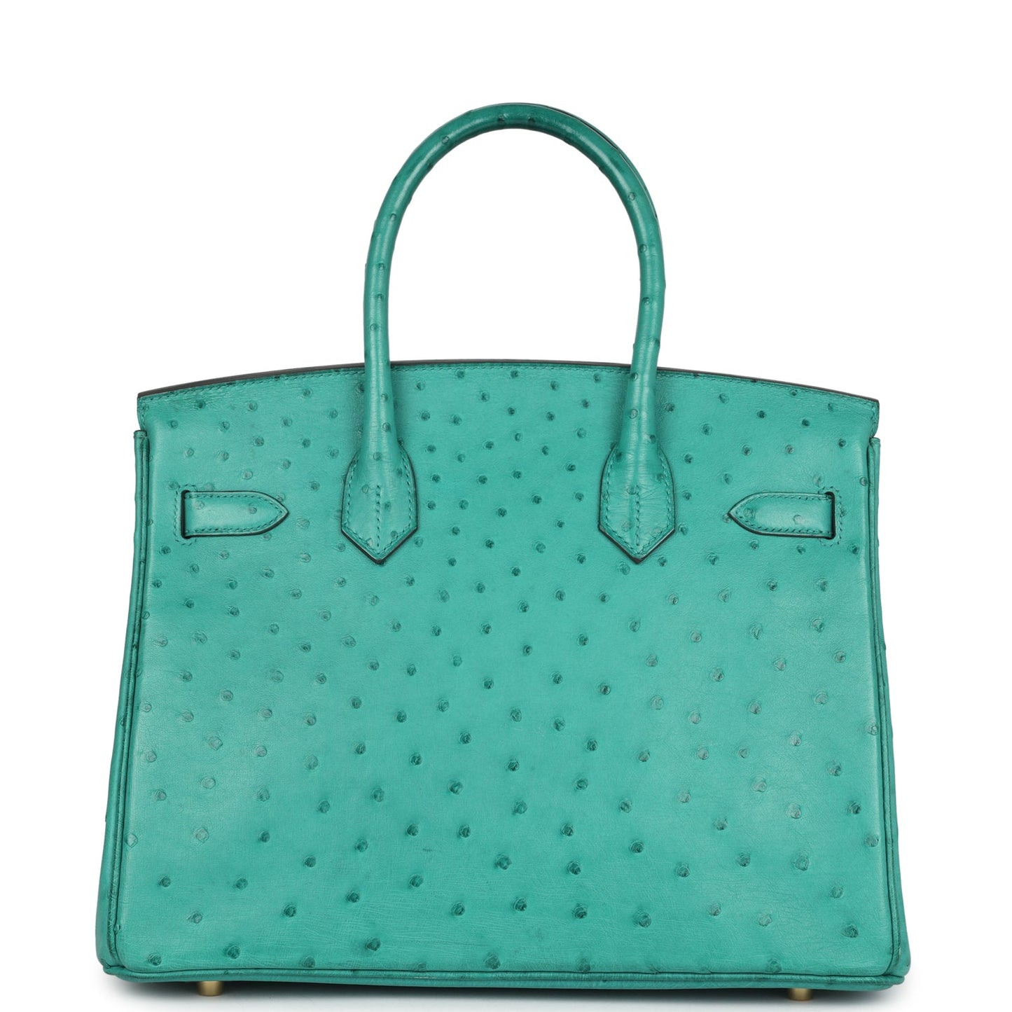 Hermes Birkin 30 Vert Verone Ostrich Gold Hardware