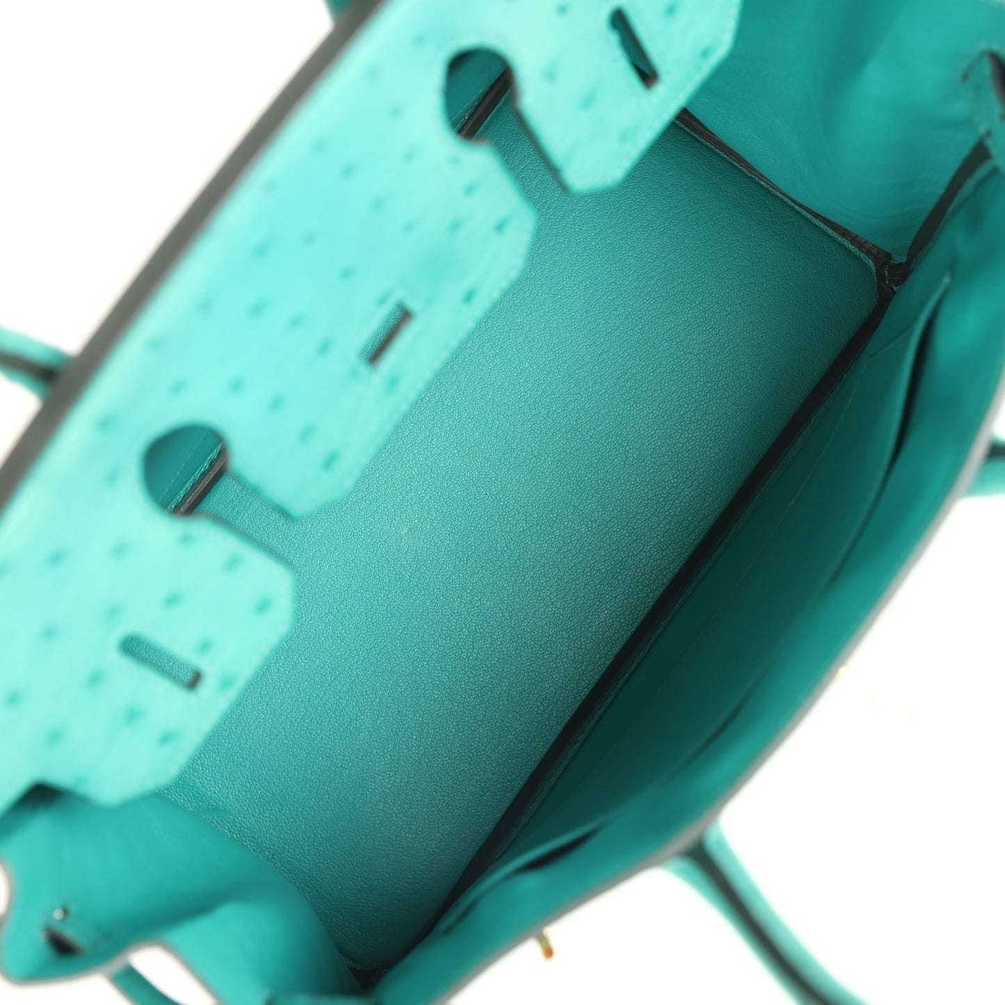 Hermes Birkin 30 Vert Verone Ostrich Gold Hardware