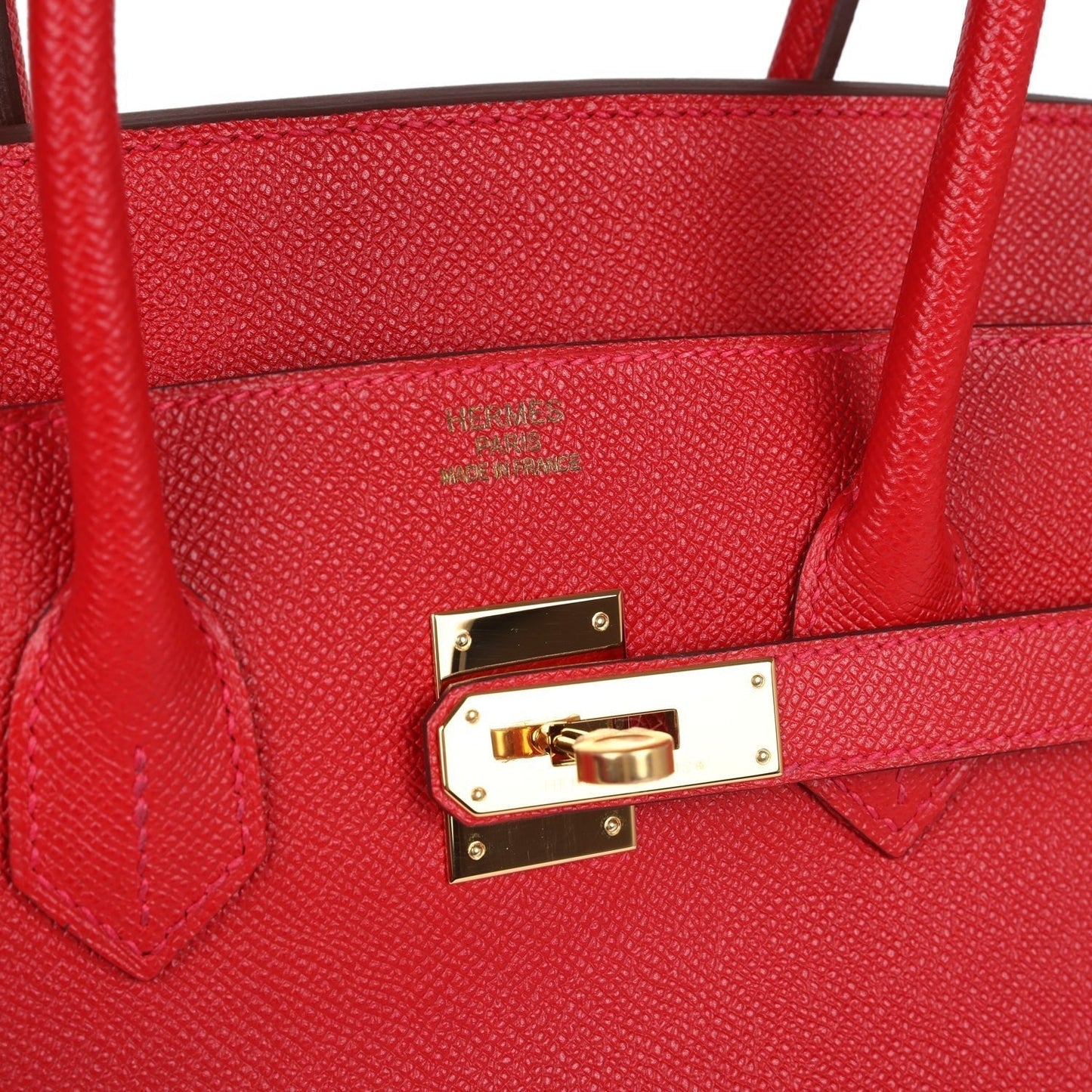 Hermes Birkin 35 Rouge Casaque Epsom Gold Hardware
