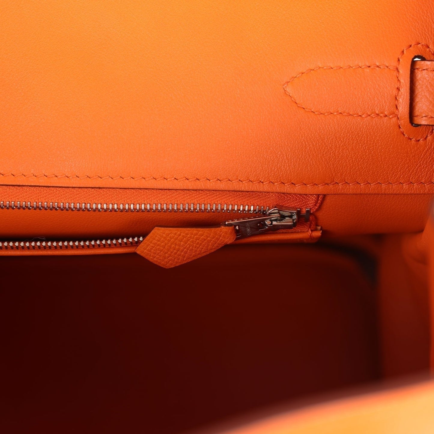 Hermes Birkin 35 Orange Epsom Palladium Hardware